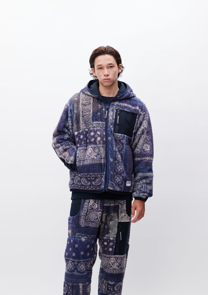 BANDANA PATTERN FLEECE JACKET