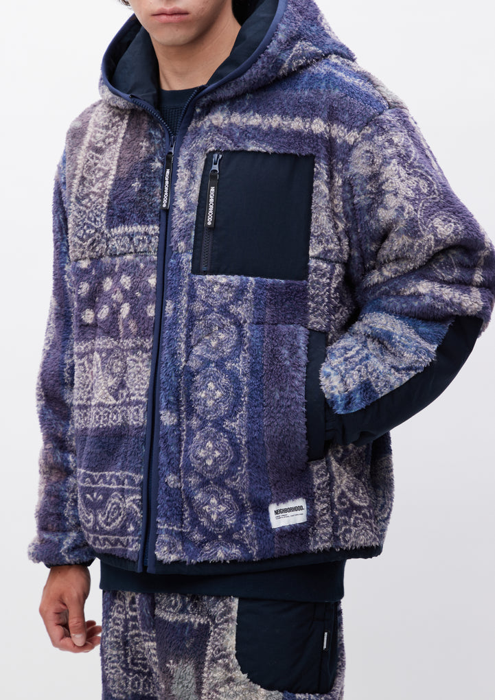 BANDANA PATTERN FLEECE JACKET