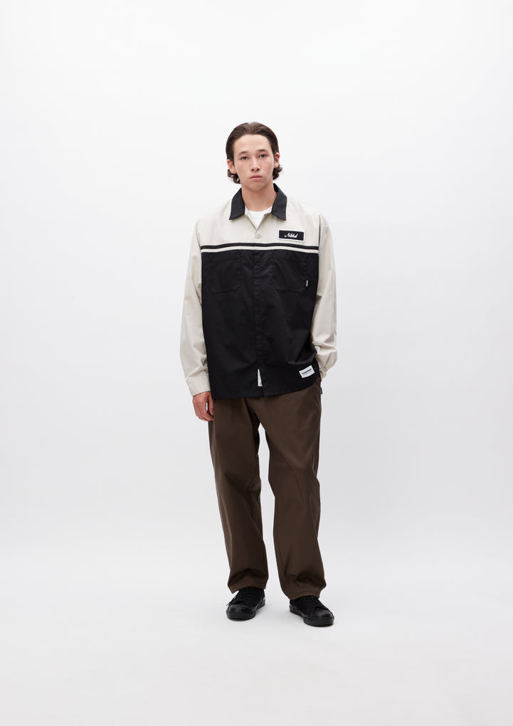 TWO TONE WORK SHIRT LS