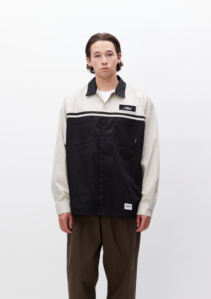 TWO TONE WORK SHIRT LS