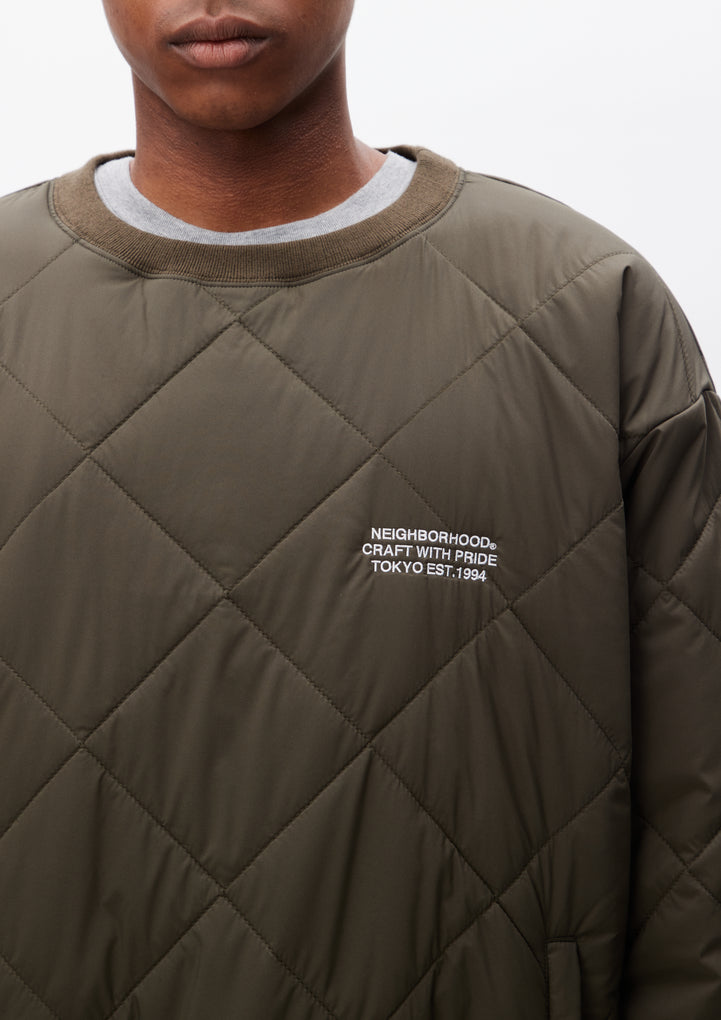 QUILTING PULLOVER SHIRT LS