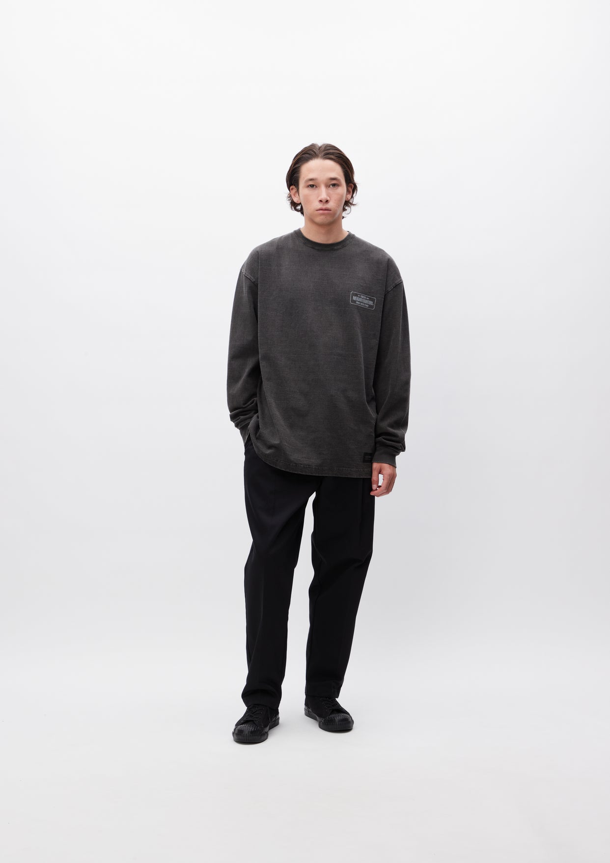PIGMENT DYED CREWNECK LS