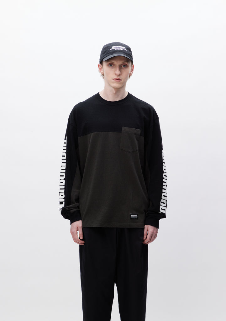 BICOLOR CREWNECK LS