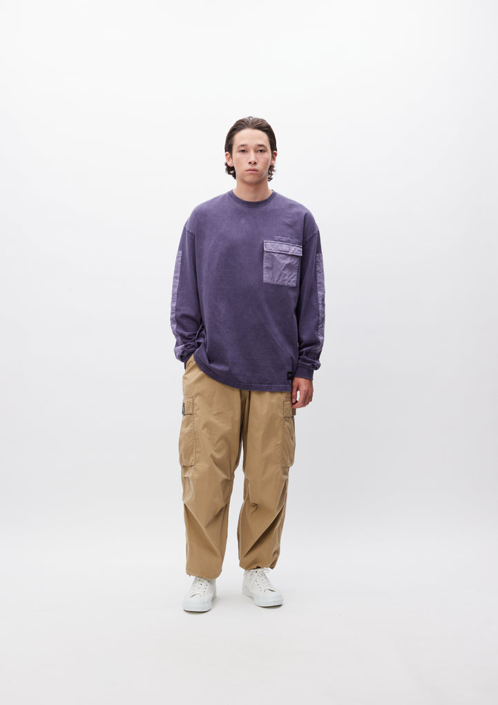 DESIGN PIGMENT DYED CREWNECK LS