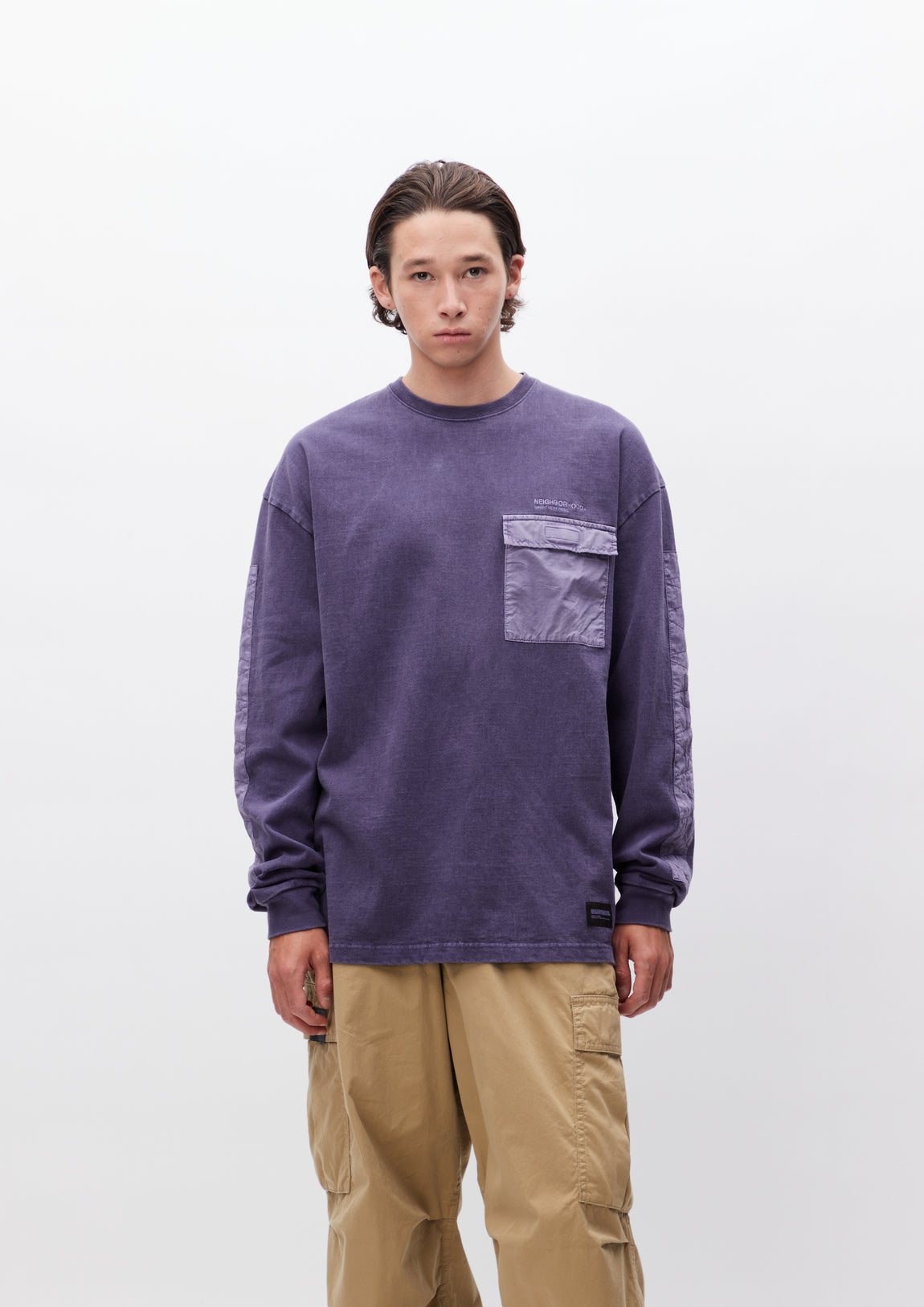 DESIGN PIGMENT DYED CREWNECK LS