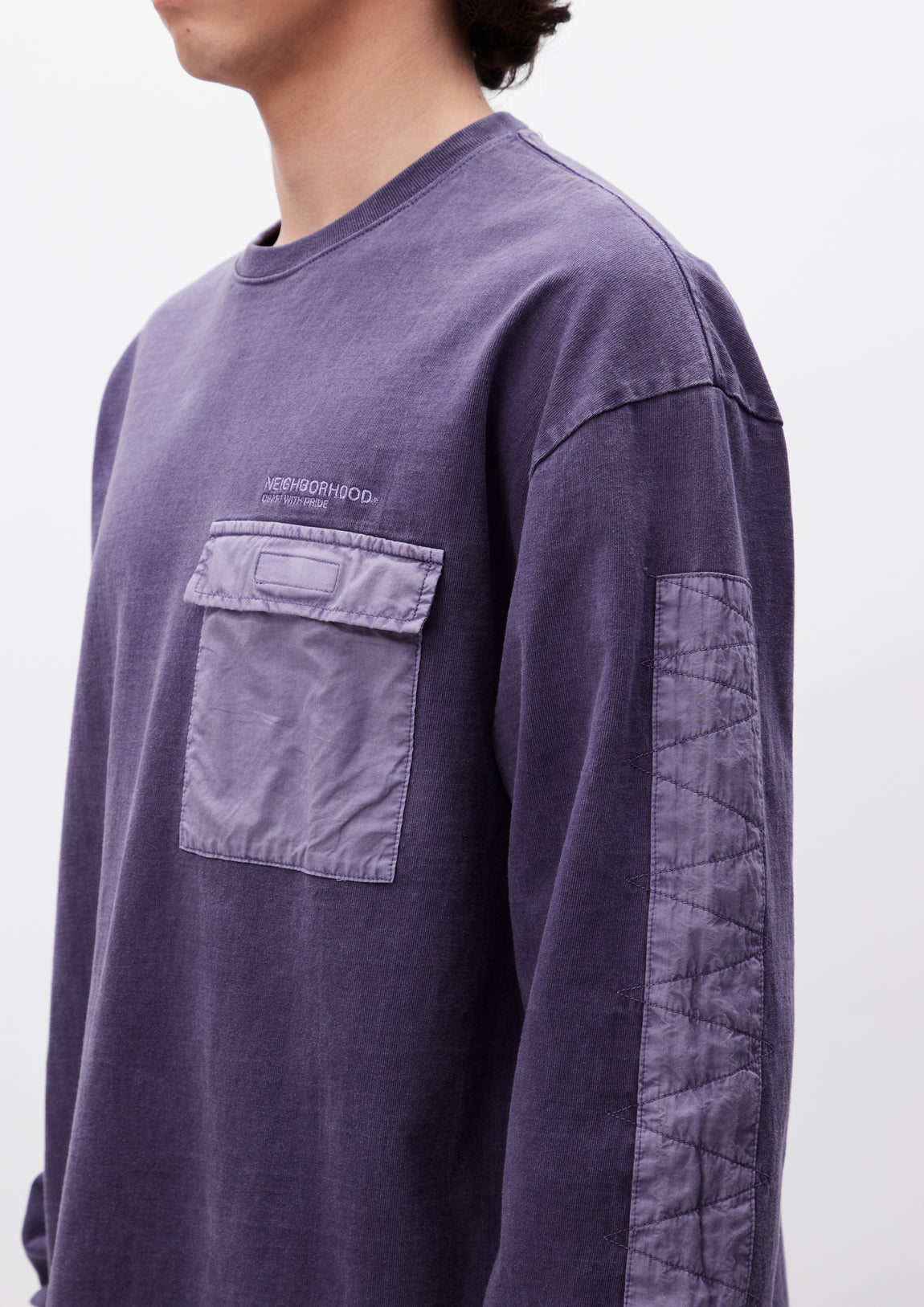 DESIGN PIGMENT DYED CREWNECK LS