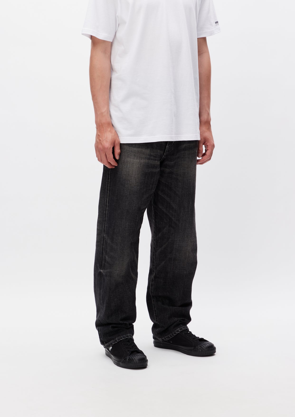 39sNEIGHBORHOOD WASHED DENIM DP BASIC PANTS - padrepontoons.com