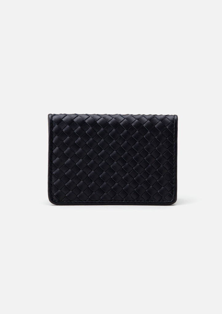 LEATHER MESH CARD CASE