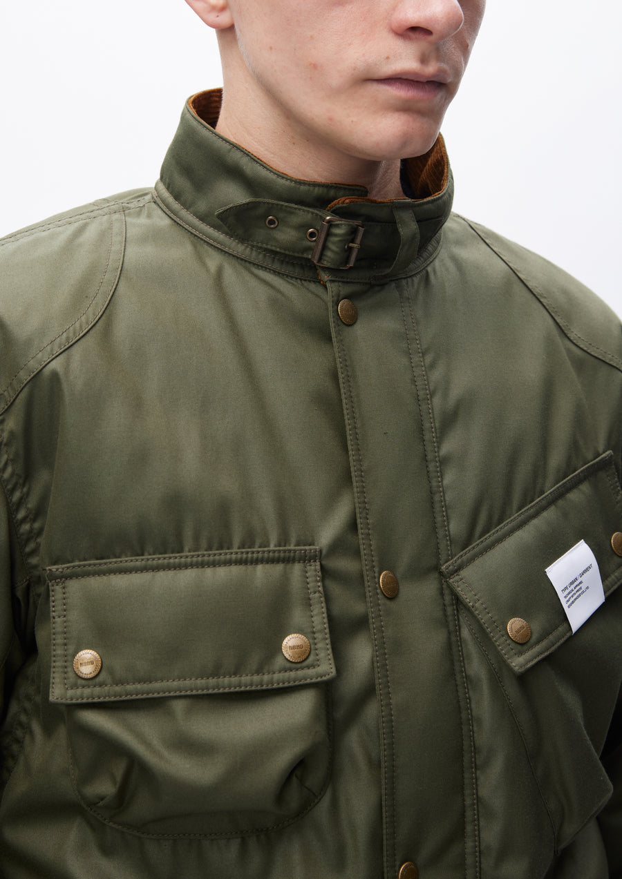 STAND COLLAR MOTORCYCLE JACKET