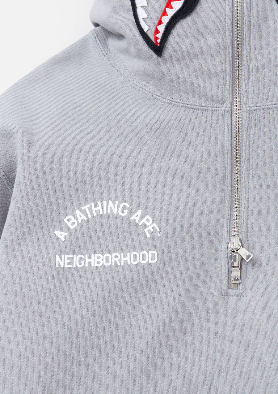 BAPE X NBHD - TWO FACE HALF ZIP HOODIE