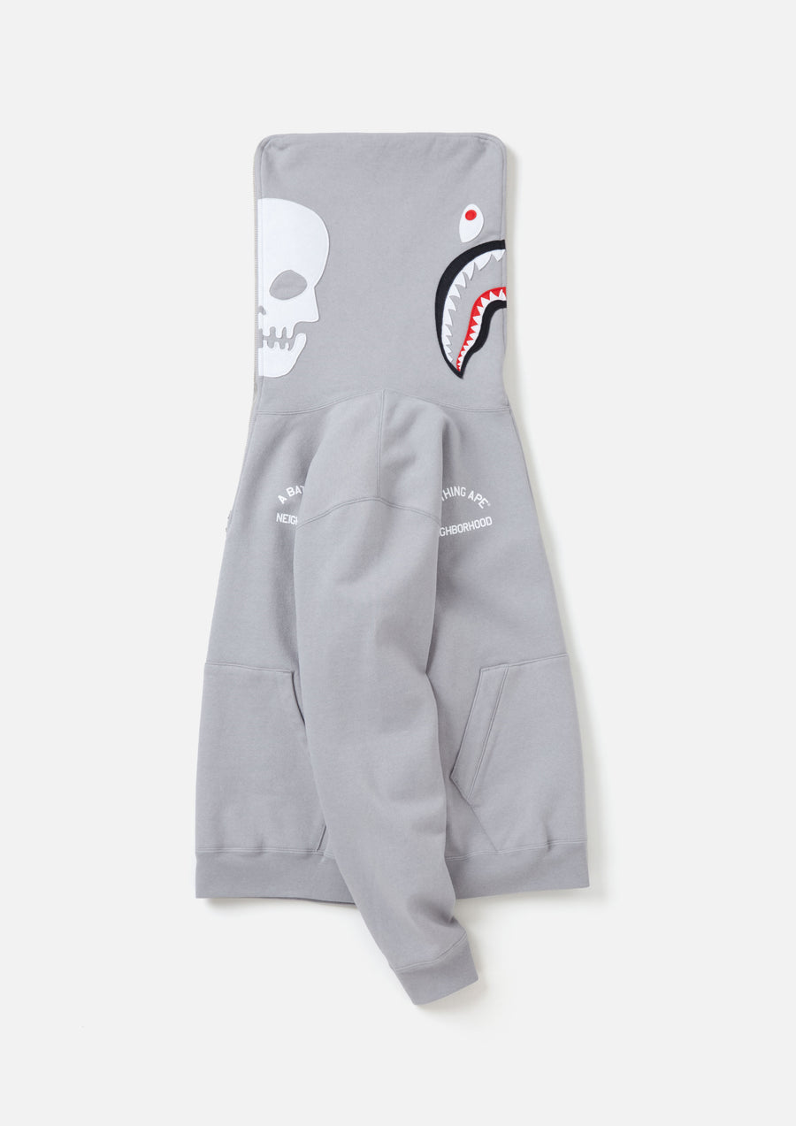 BAPE X NBHD - TWO FACE HALF ZIP HOODIE