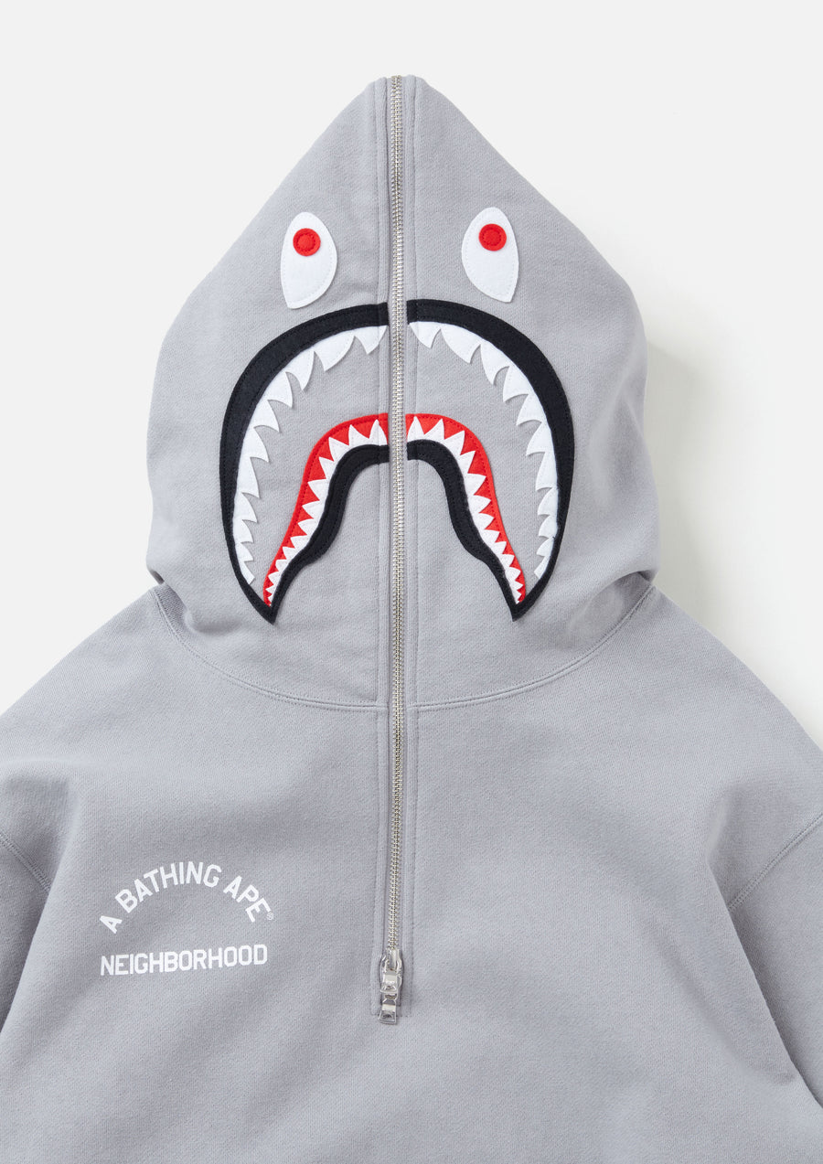 BAPE X NBHD - TWO FACE HALF ZIP HOODIE
