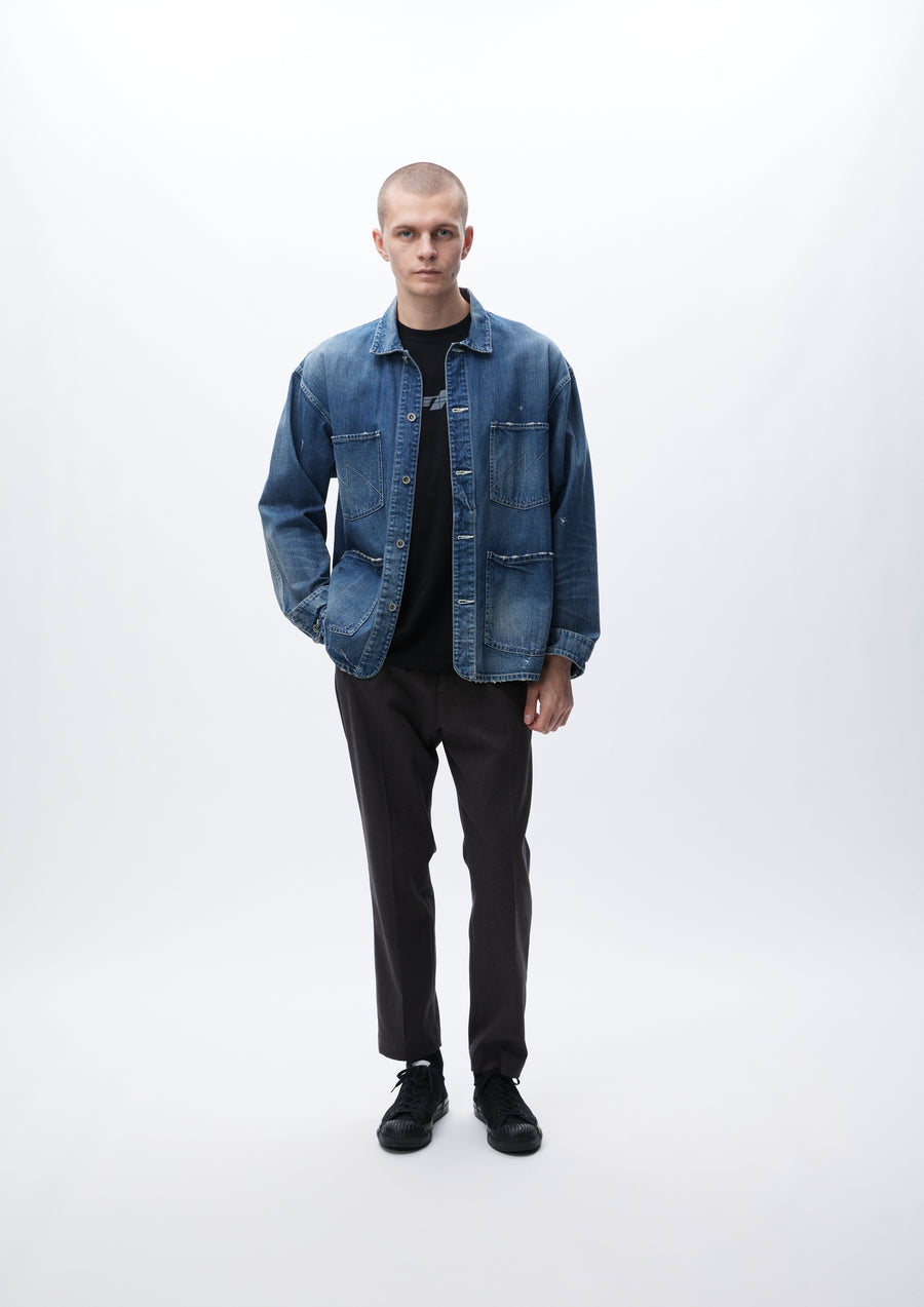 WASHED COVERALL JACKET