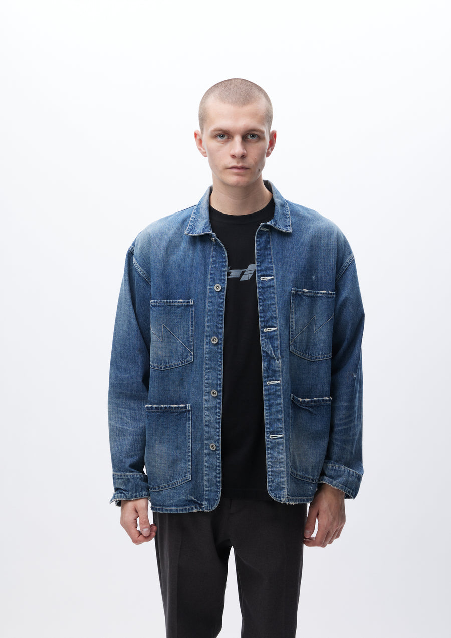 WASHED COVERALL JACKET