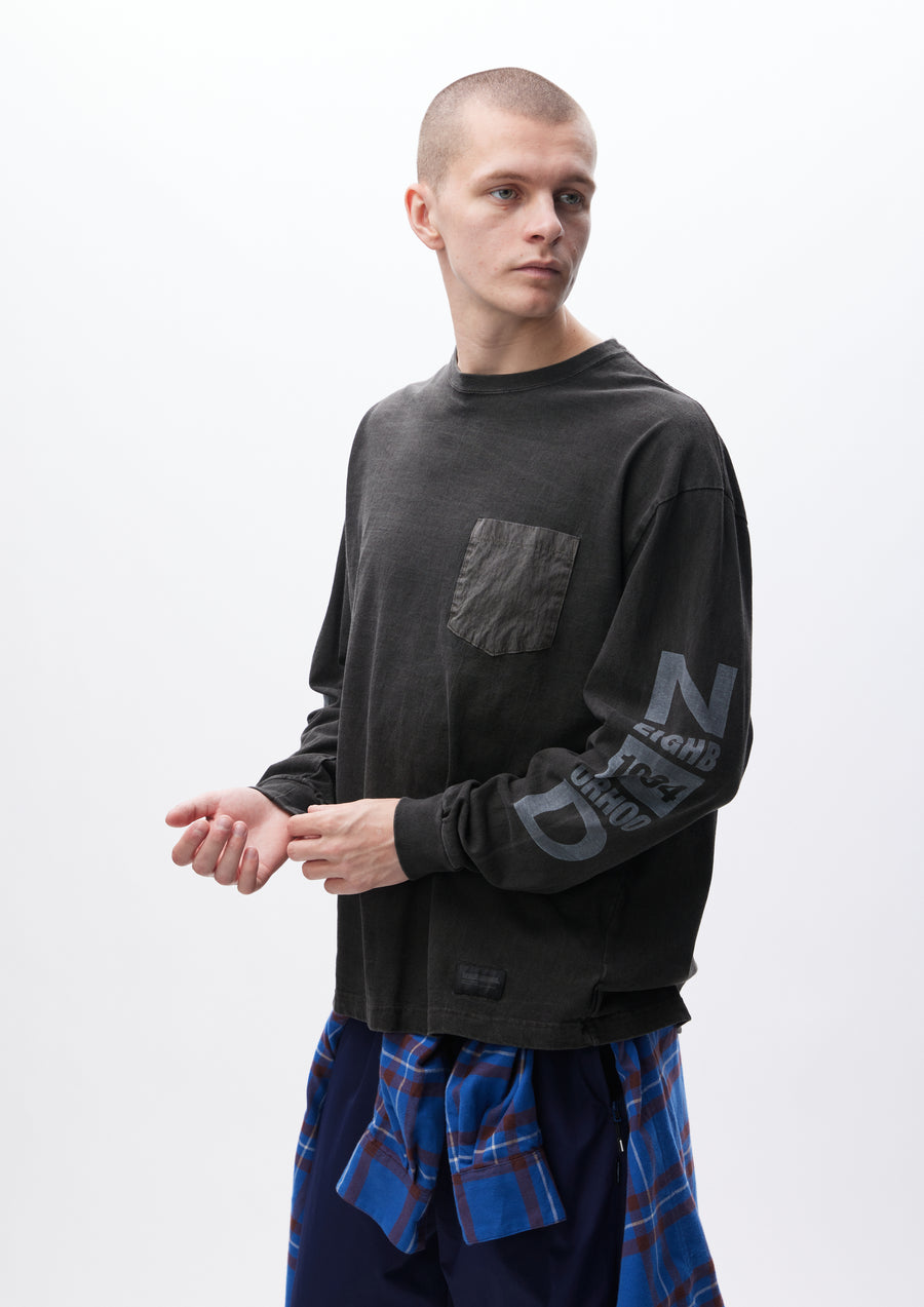 PIGMENT DYED CREWNECK LS