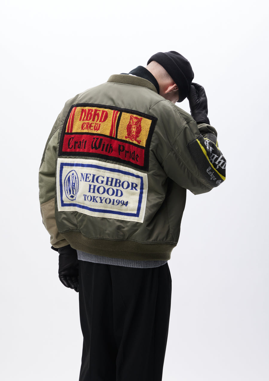レア NEIGHBORHOOD 初期 MA-1 NHD-09 愛し ネイバーフッド