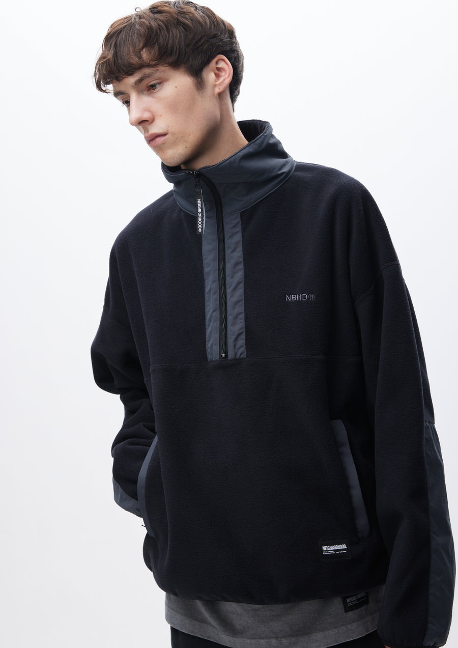 FLEECE HALF ZIP PULLOVER LS