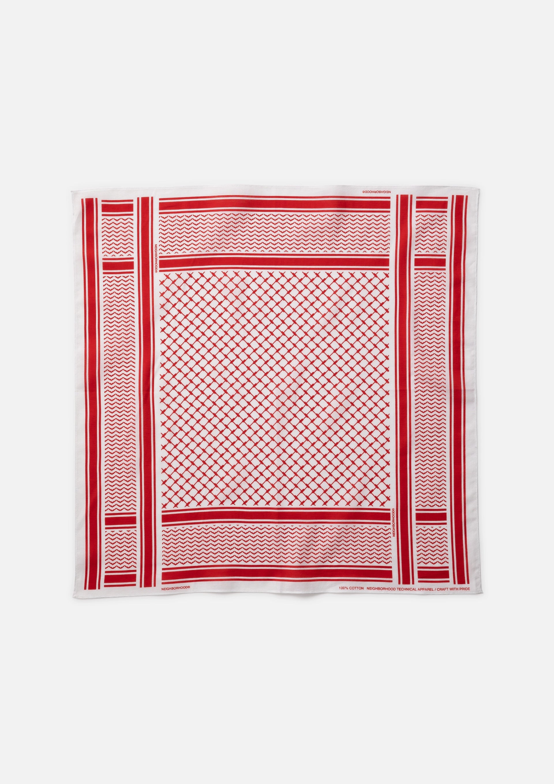 【NEIGHBORHOOD】SHEMAGH PATTERN BANDANA Neighborhood Shemagh Pattern Bandana | White | SVD USA
