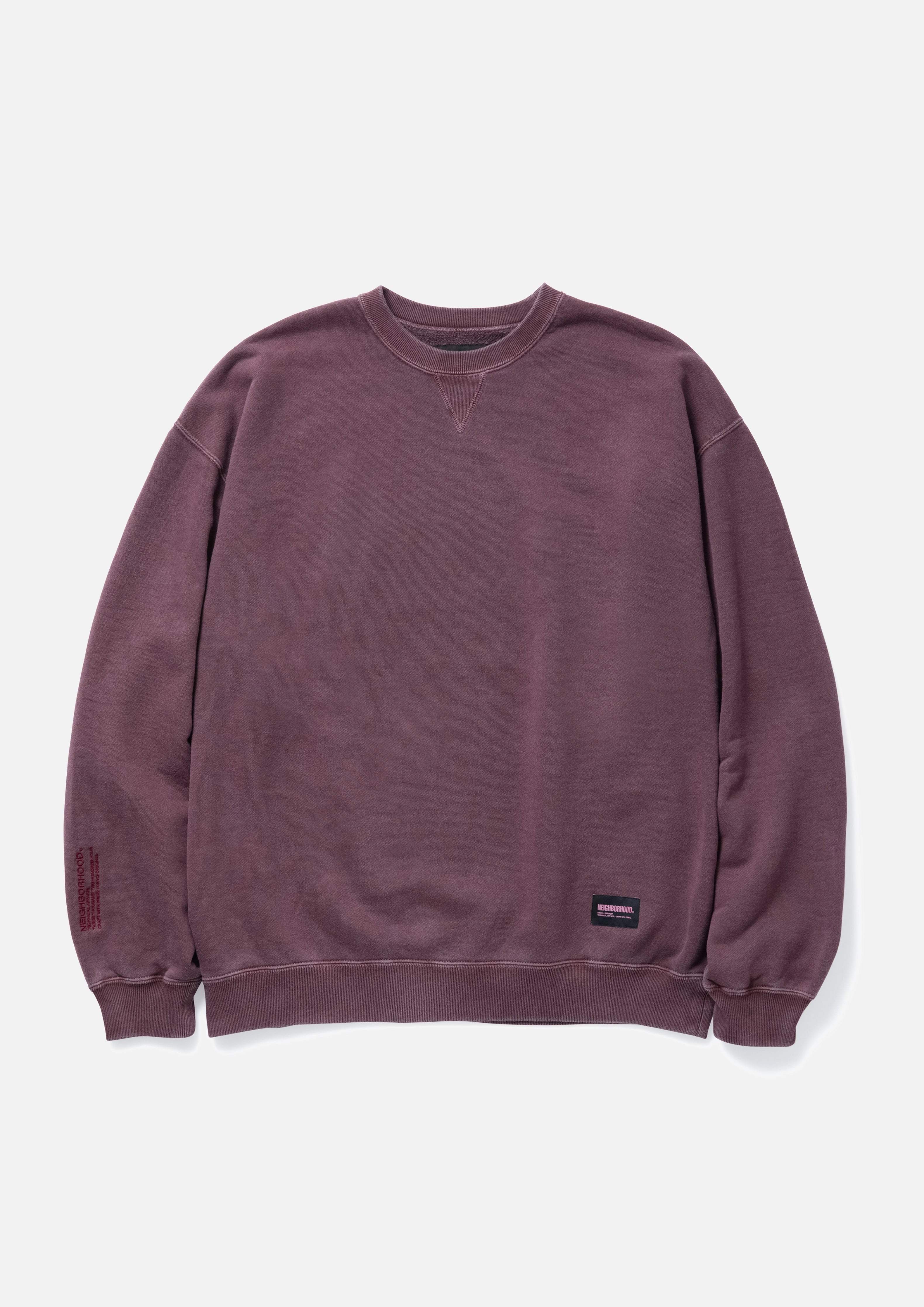 NEIGHBORHOOD PIGMENT DYED SWEAT SHIRT LS NEIGHBORHOOD PIGMENT DYED SWEAT SHIRT LS