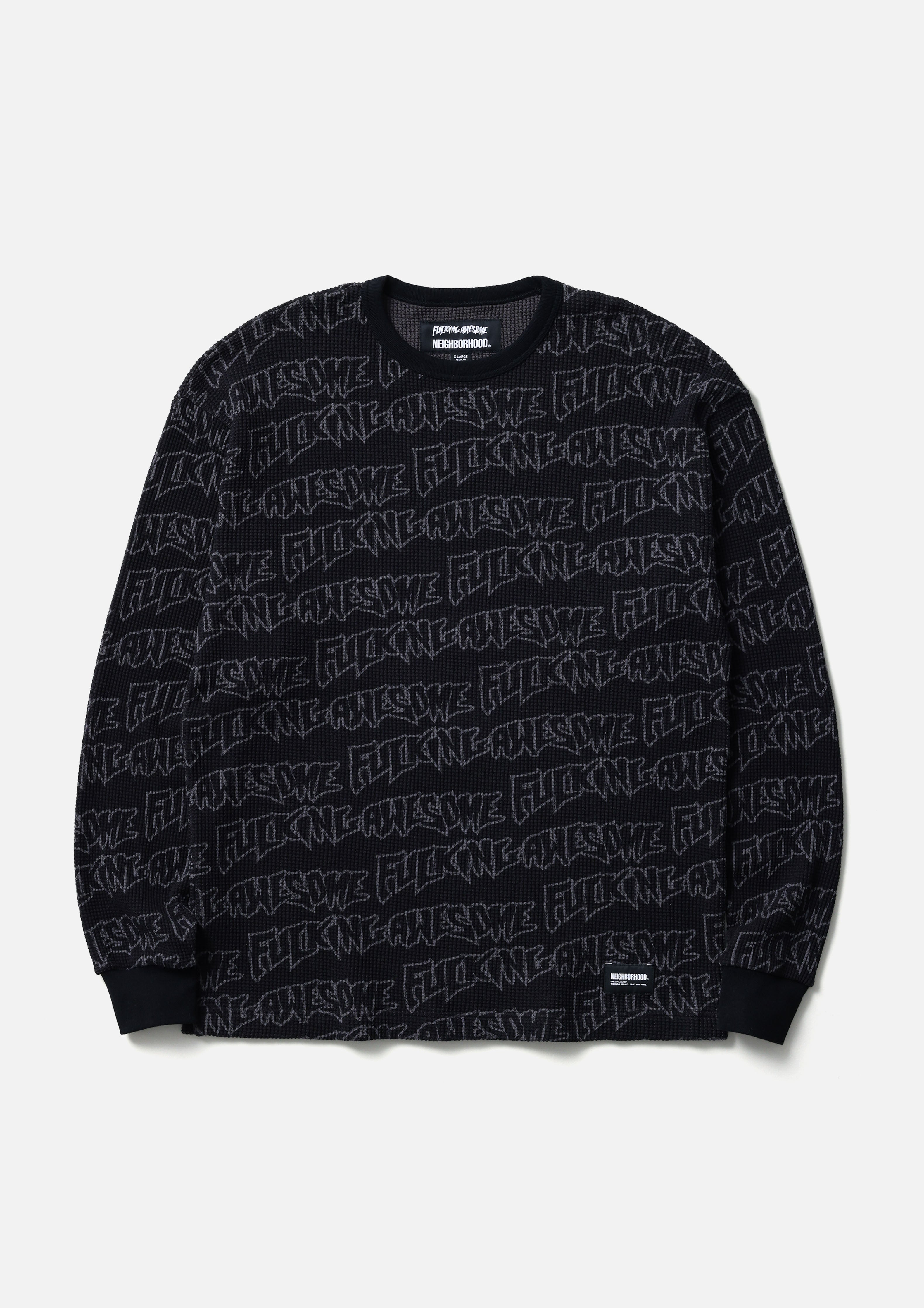 すぐ届く☆【NEIGHBORHOOD】WAFFLE FABRIC CREWNECK LS NH / FUCKING AWESOME . WAFFLE FABRIC CREWNECK LS
