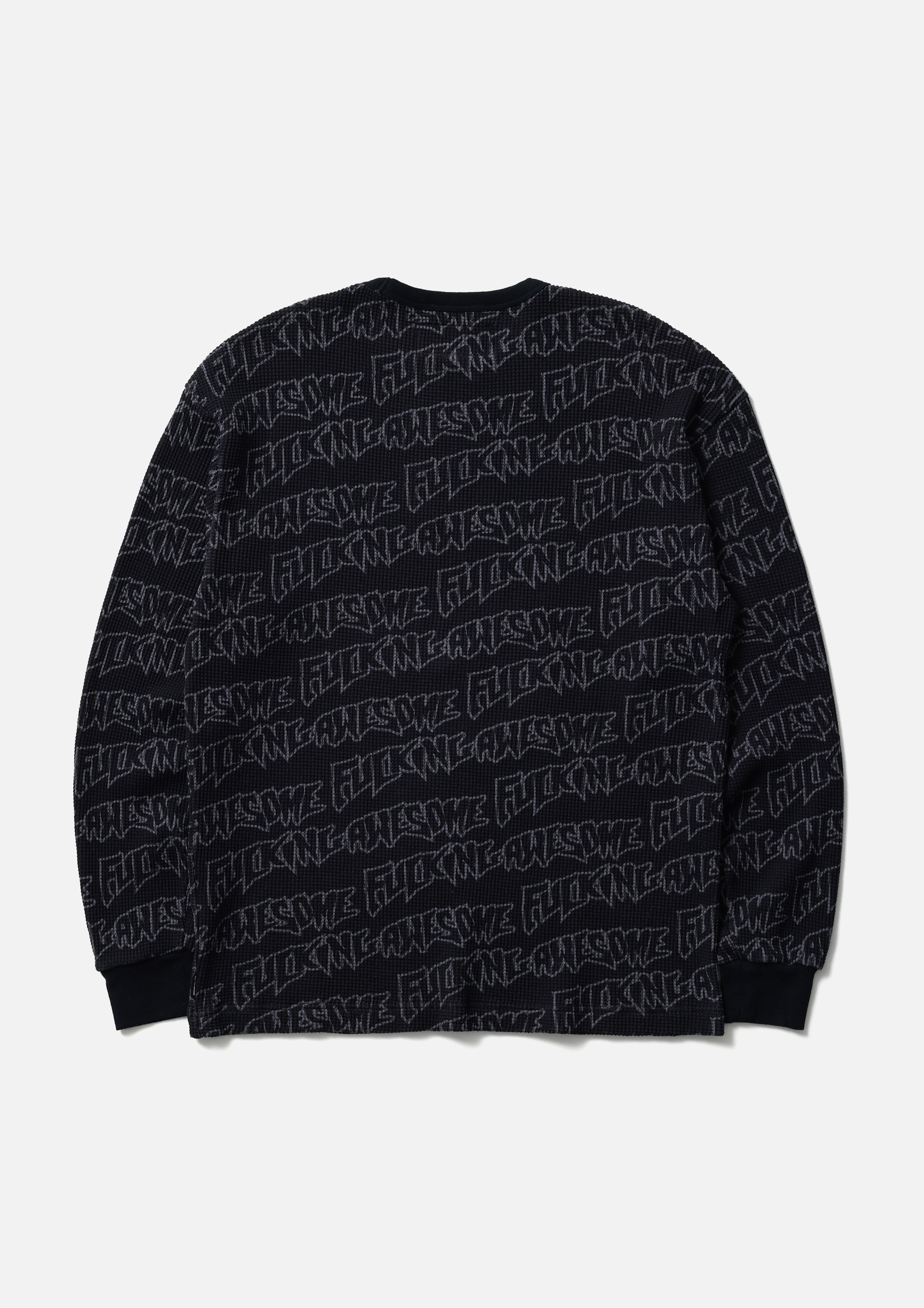 NH / FUCKING AWESOME . WAFFLE FABRIC CREWNECK LS