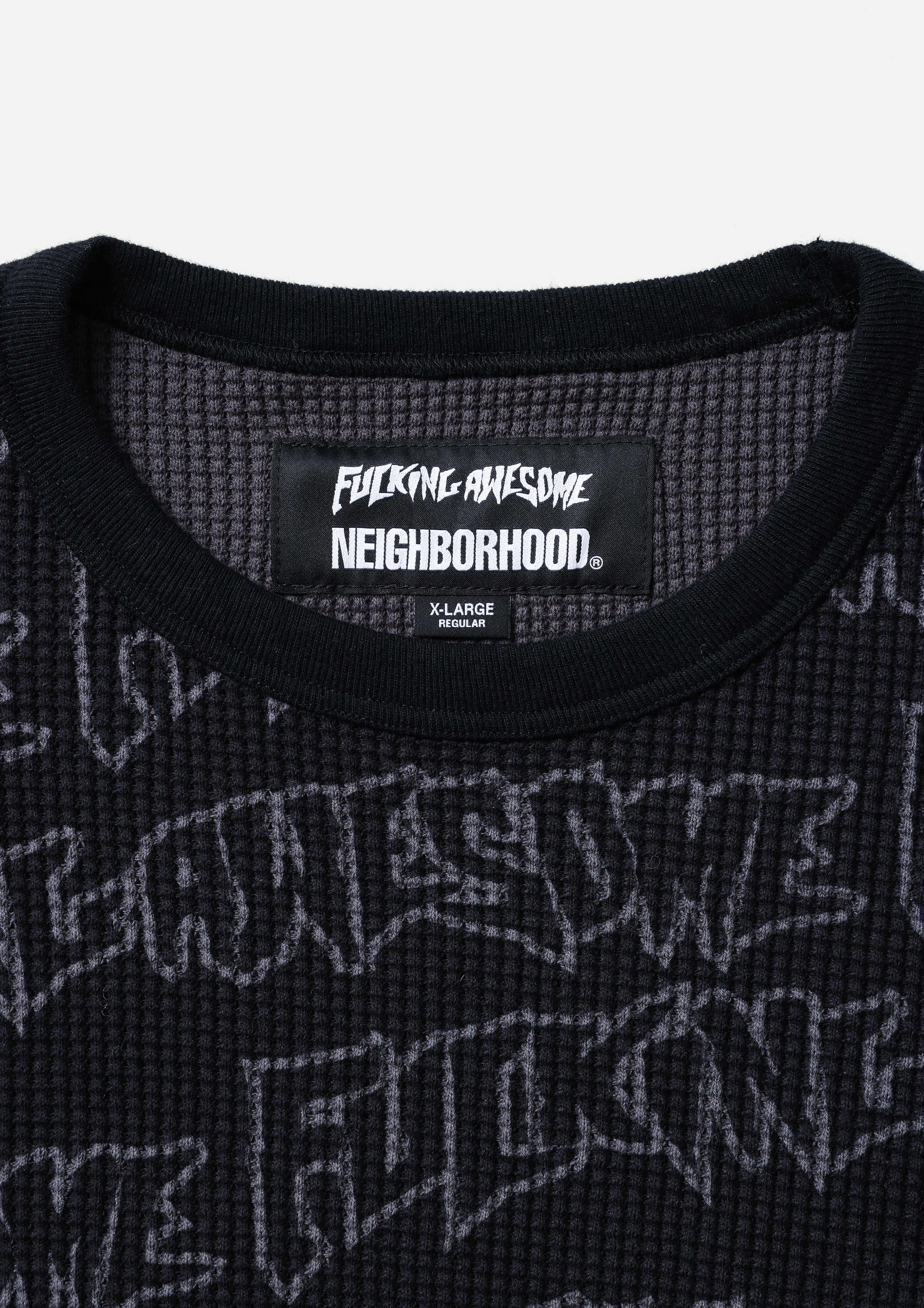 NH / FUCKING AWESOME . WAFFLE FABRIC CREWNECK LS