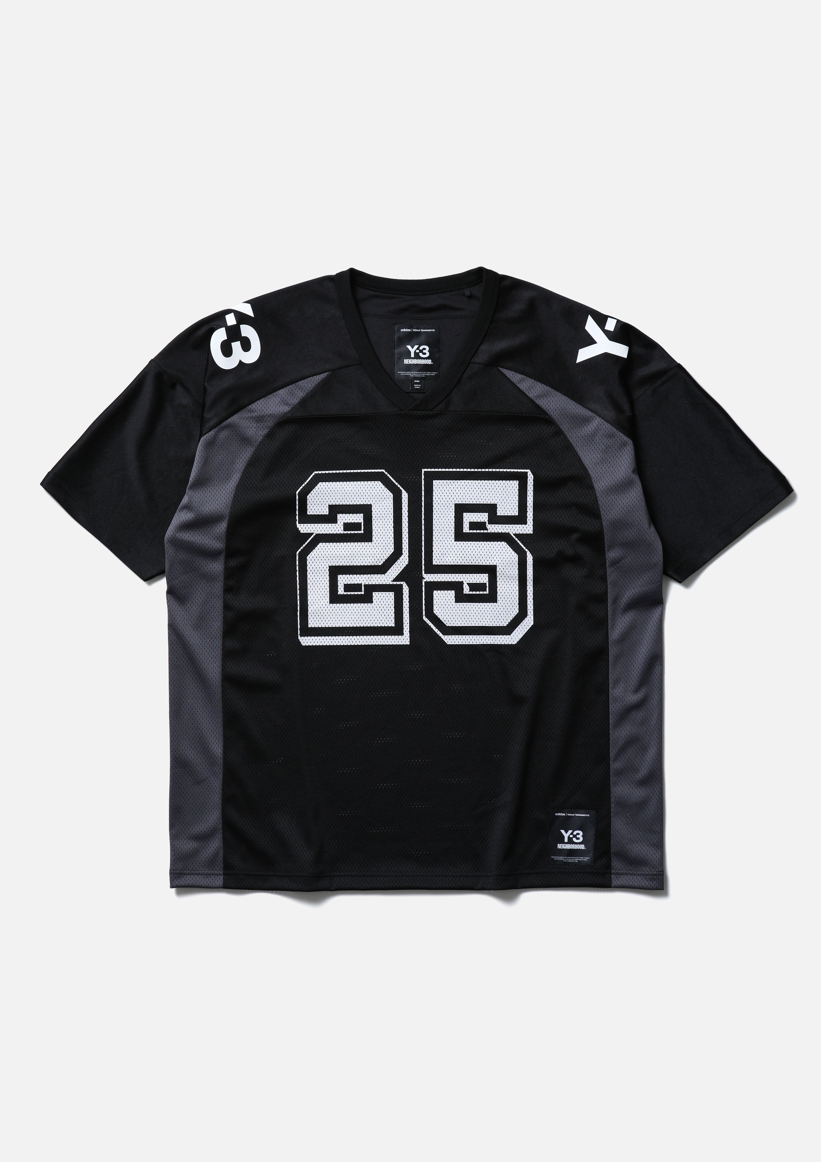 【新品タグ付き】NEIGHBORHOOD Y-3 NBHD FOOTBALL T Y-3 Neighborhood Black Football Jersey T-Shirt – Zoo Fashions