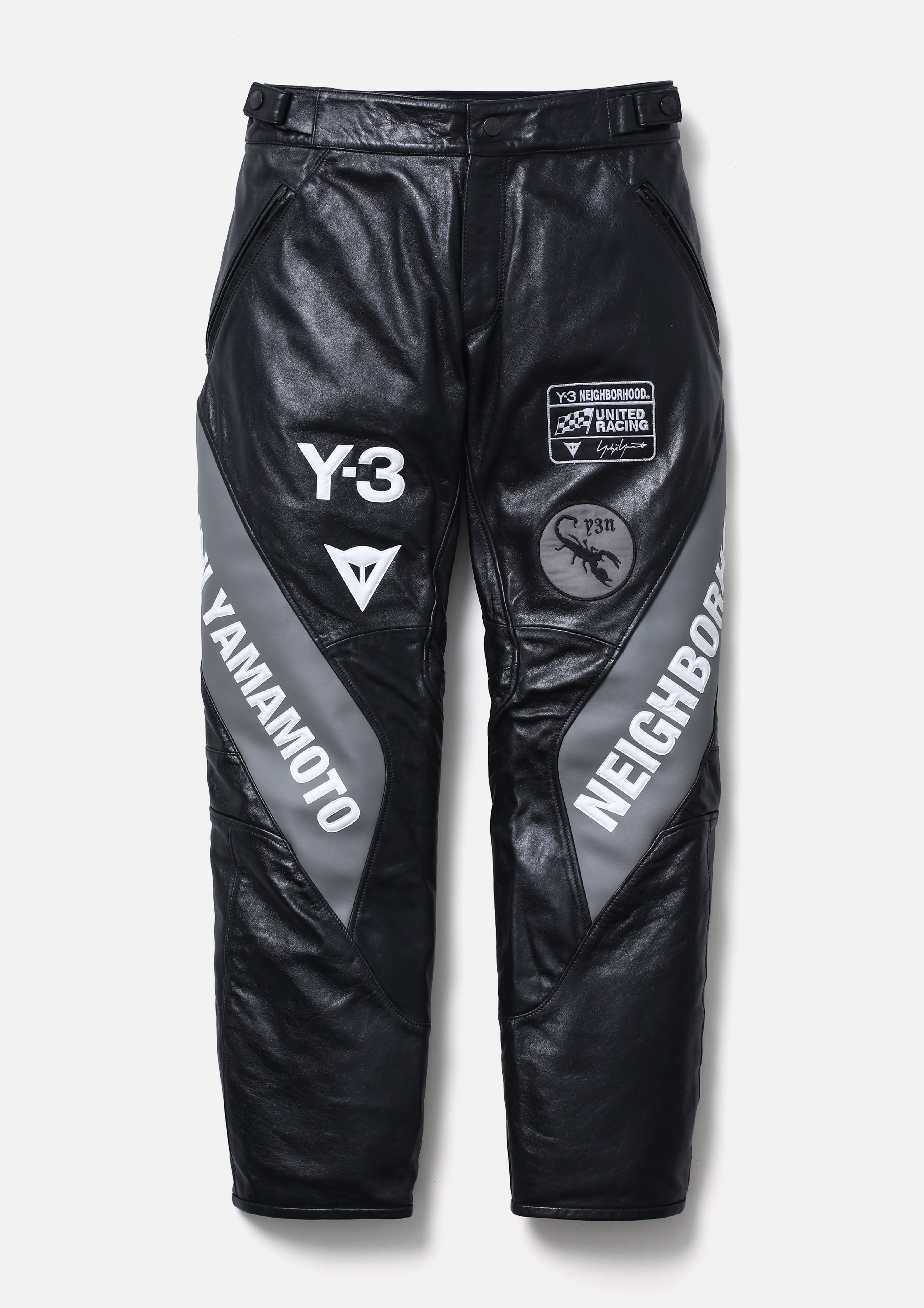 パンツ rehacer : Three Layers Compounded Pants Y-3 NBHD LEATHER RACER PANTS