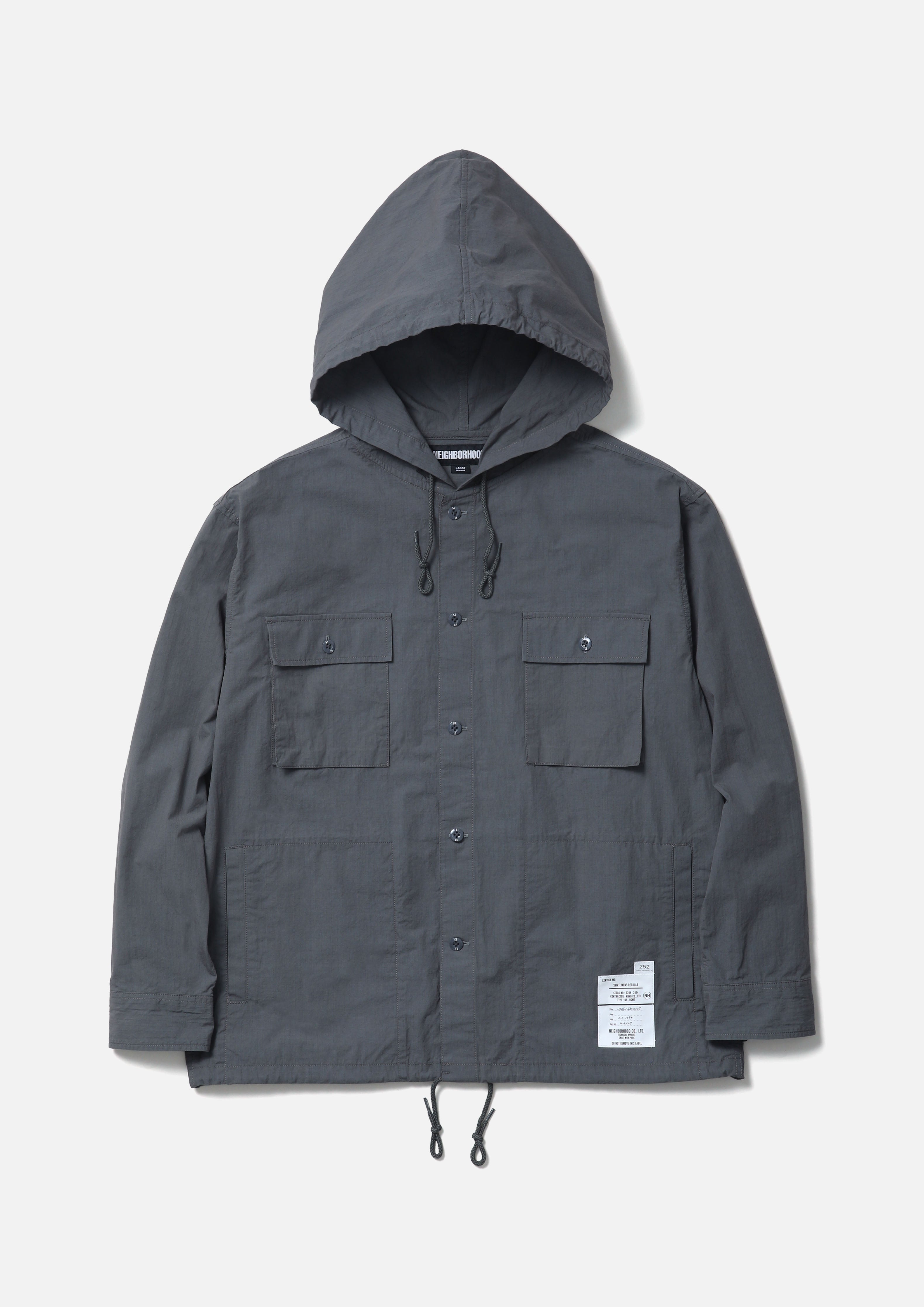 25SS ネイバーフッド HOODED SHIRT LS 長袖 フーデッドシャツ HOODED SHIRT LS