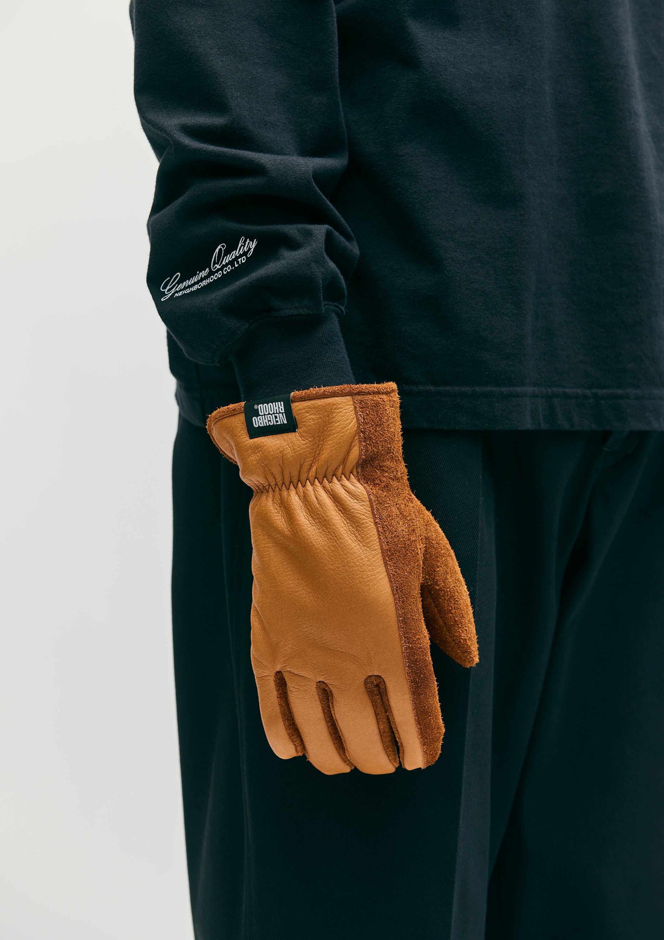 LEATHER BOA GLOVES