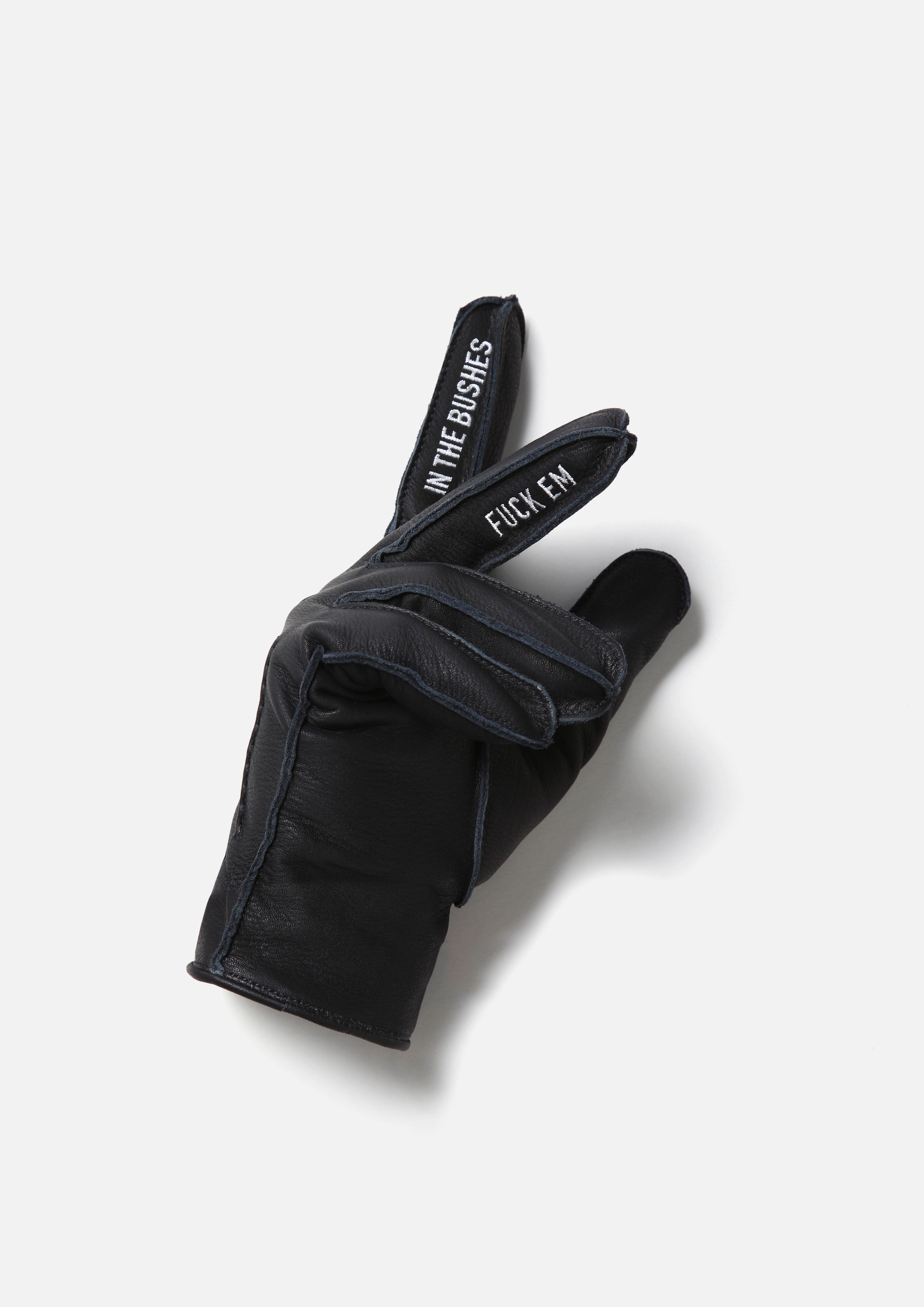 LEATHER EMB GLOVES