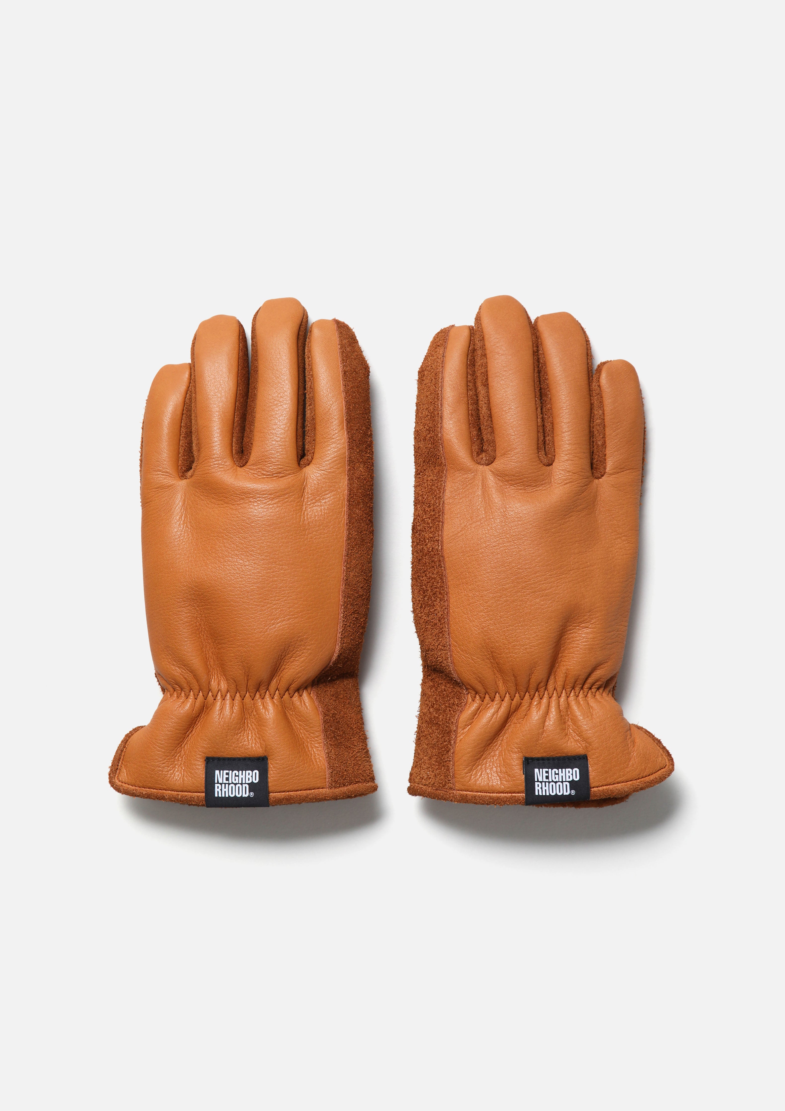 LEATHER BOA GLOVES