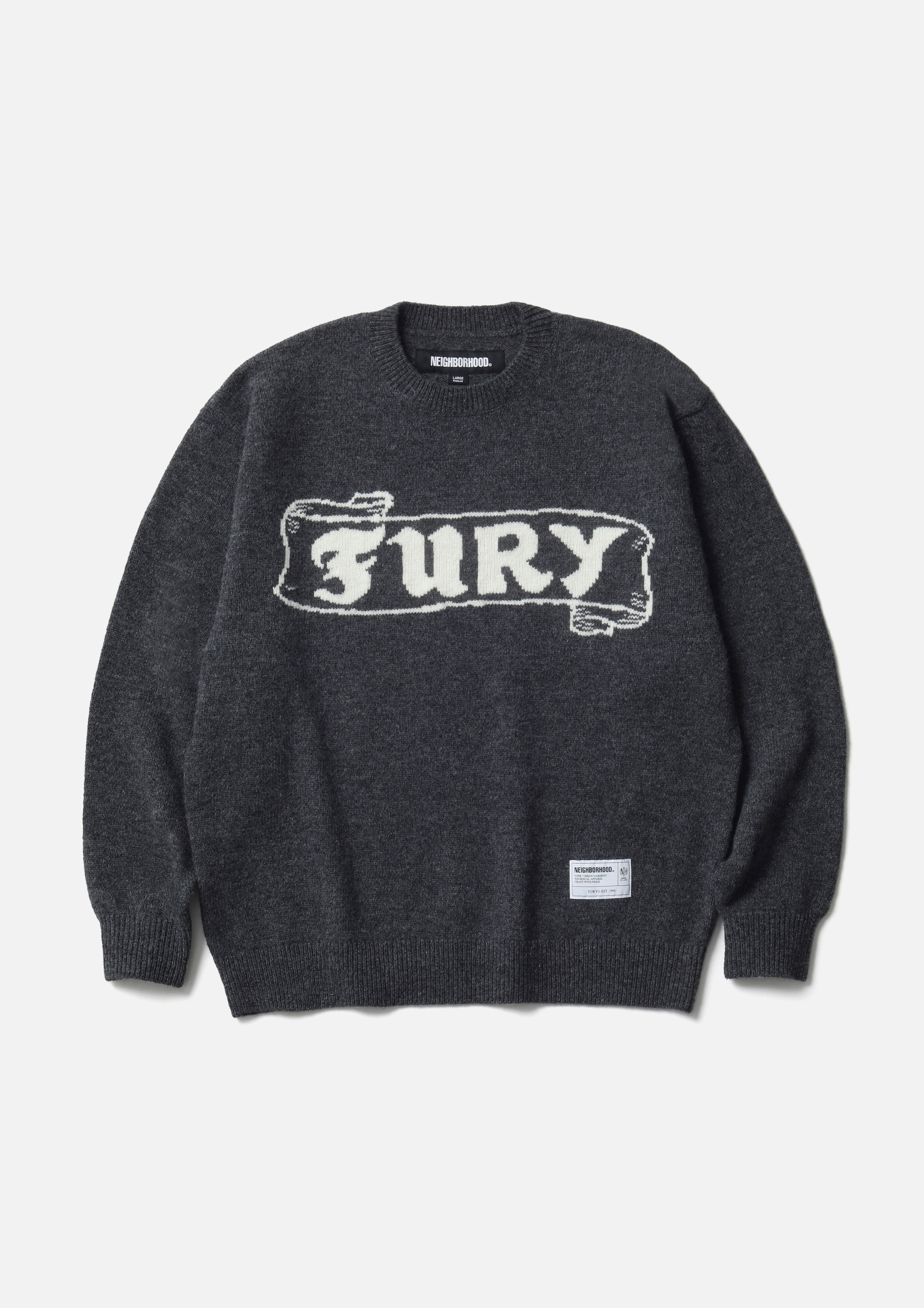 トップス 20AW NEIGHBORHOOD CREWNECK SWEATER トップス Neighborhood savage crew neck sweater Neighborhood Black