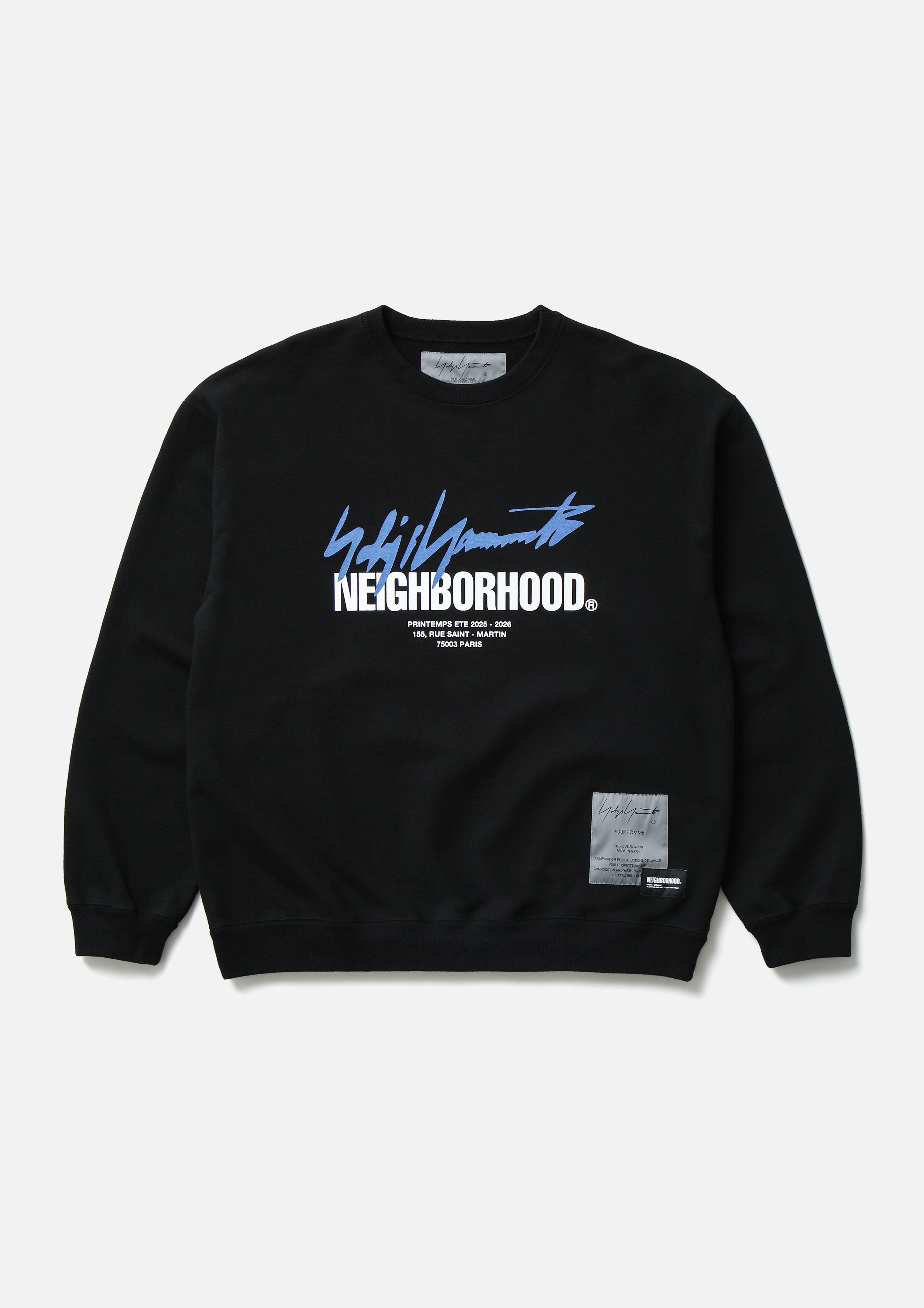 NH X YOHJI YAMAMOTO . SWEAT SHIRT LS