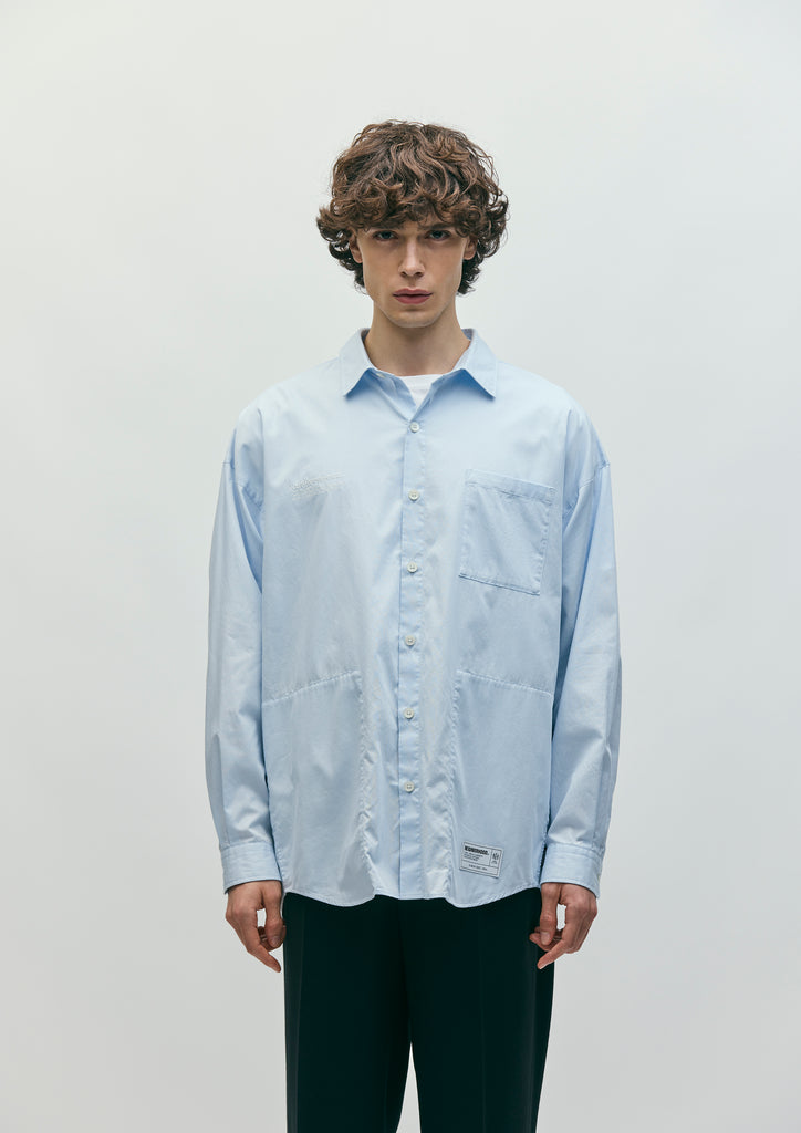 近々出品取下げ予定 NEIGHBORHOOD CPO SHIRT LS BLUE 美品 24AW NEIGHBORHOOD ネイバーフッド CPO SHIRT LS 長袖 シャツ