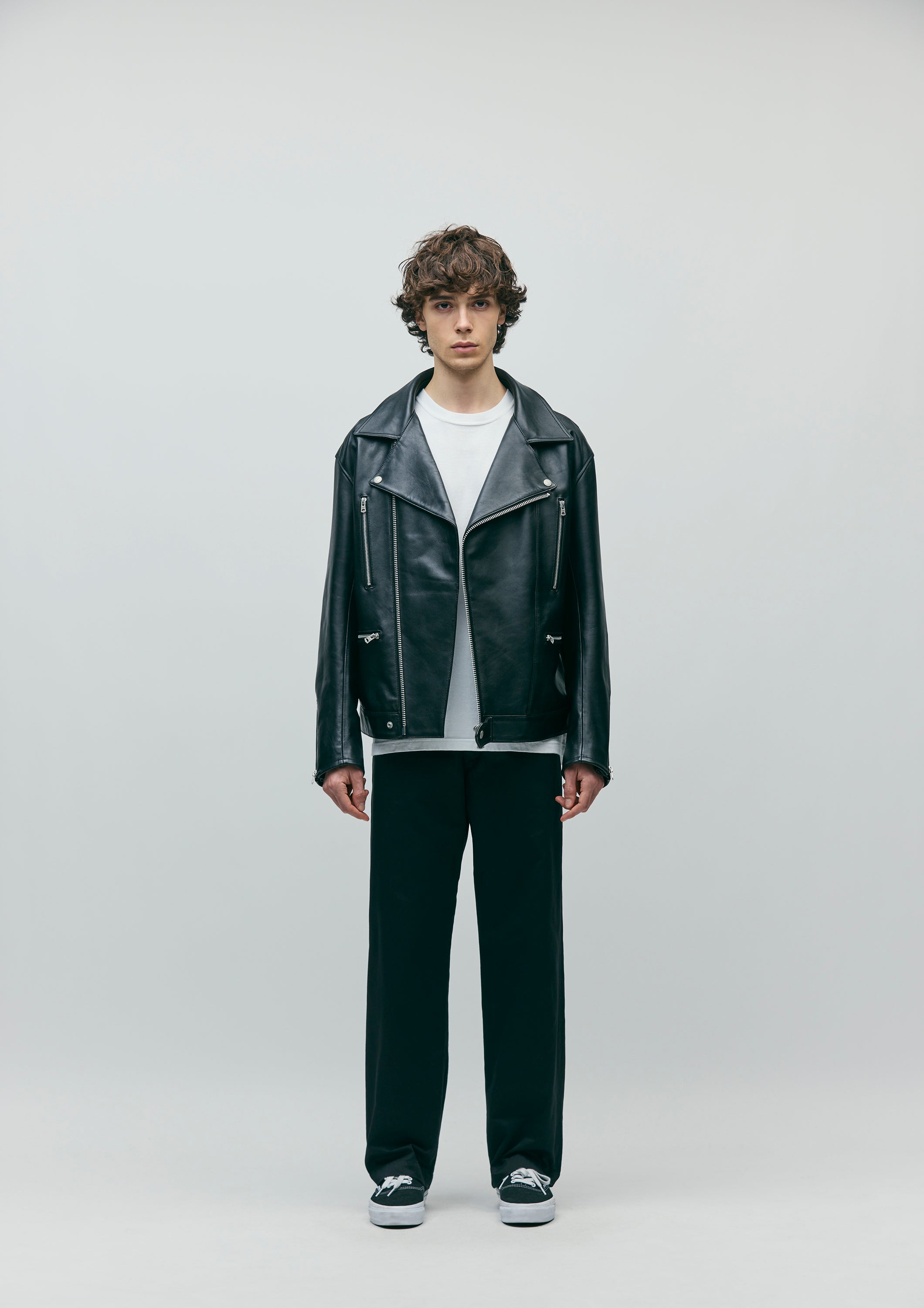 早い者勝ち MUZE - MINIMAL RIDERS JACKET カウレザー LEATHER RIDERS JACKET