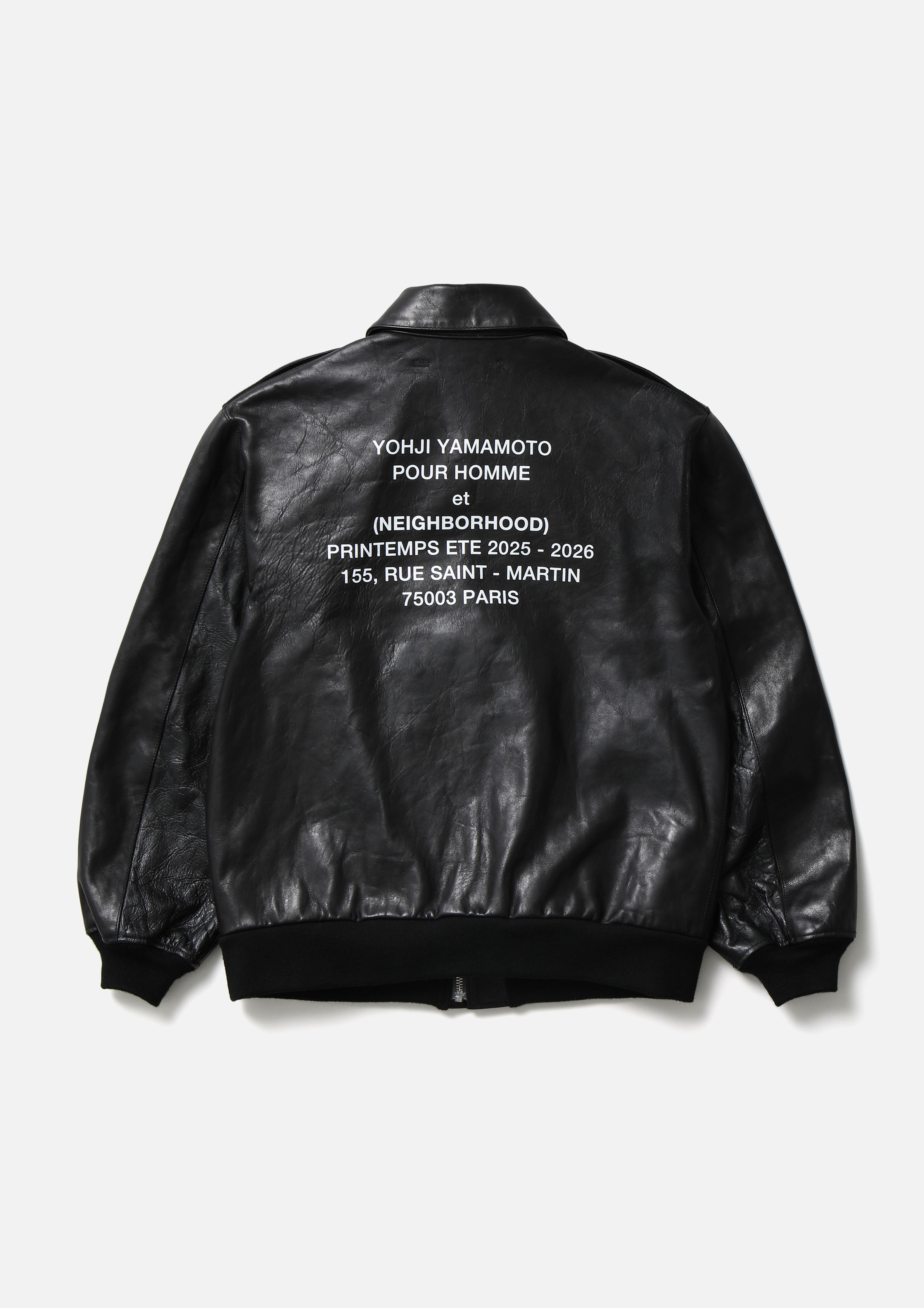 NH X YOHJI YAMAMOTO . LEATHER JACKET