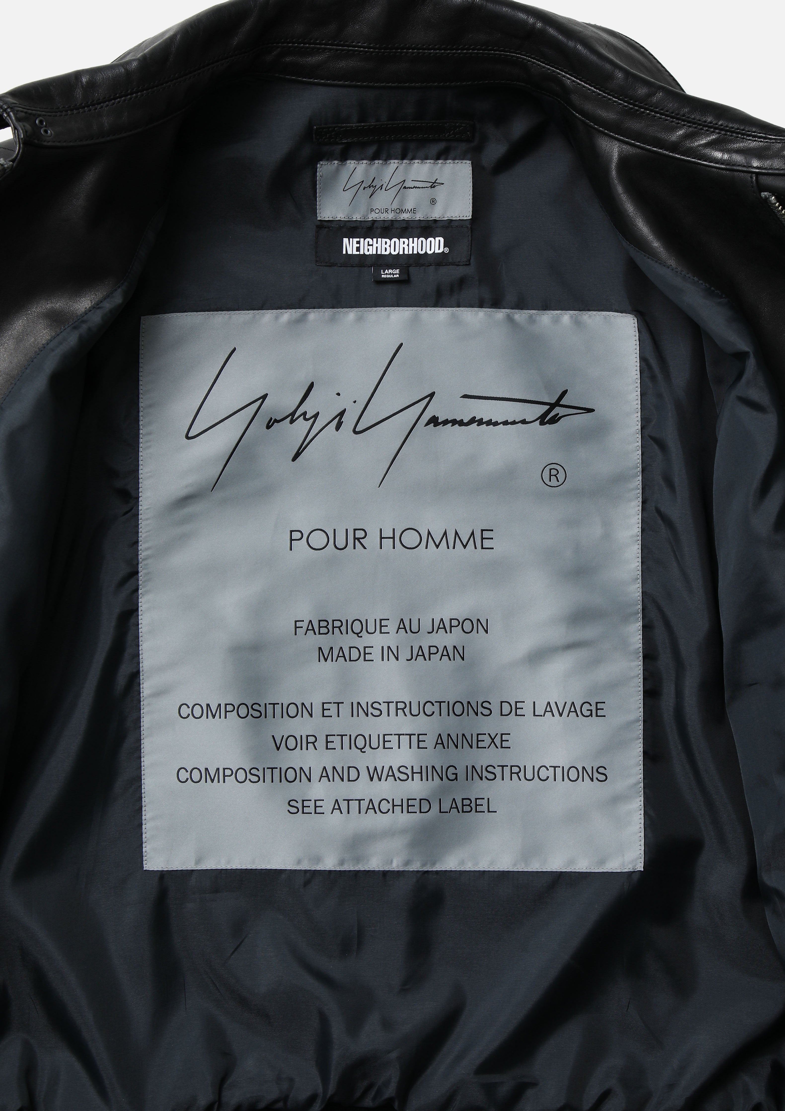 NH X YOHJI YAMAMOTO . LEATHER JACKET
