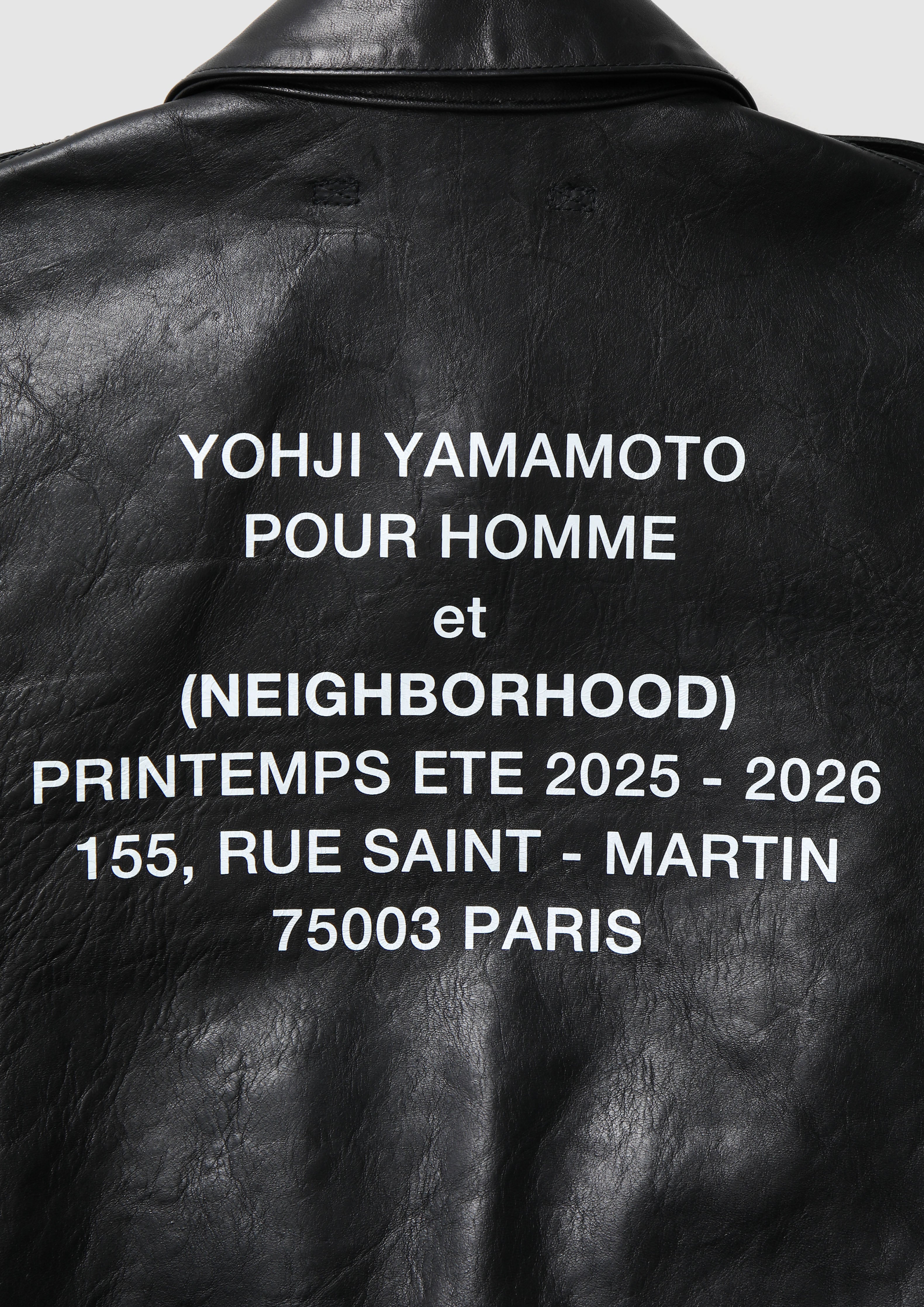 NH X YOHJI YAMAMOTO . LEATHER JACKET
