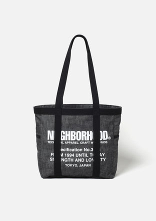 NEIGHBORHOOD ブラック トートバッグ NEIGHBORHOOD】DOG WALKING TOTE BAG