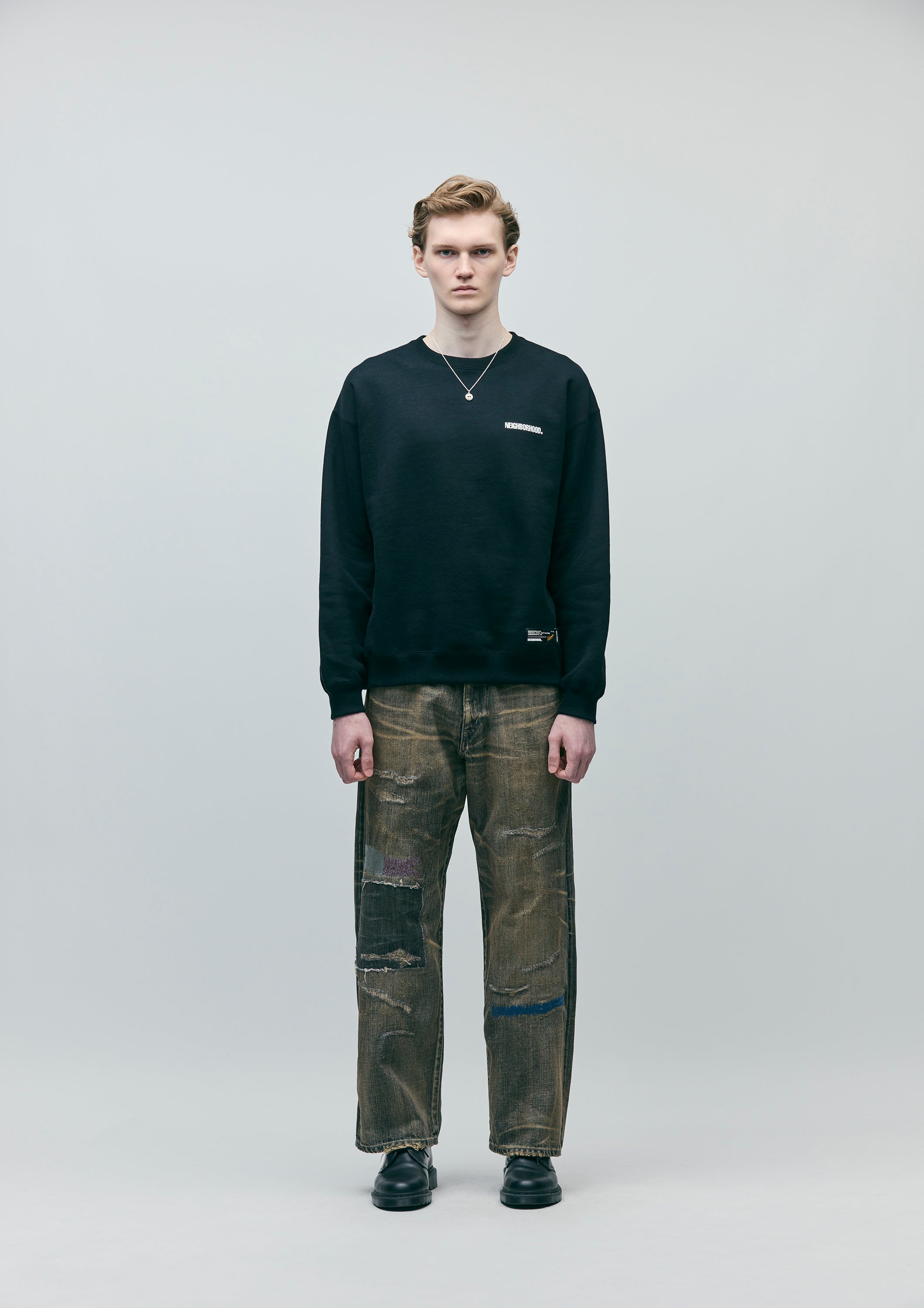 PLAIN SWEAT CREWNECK LS