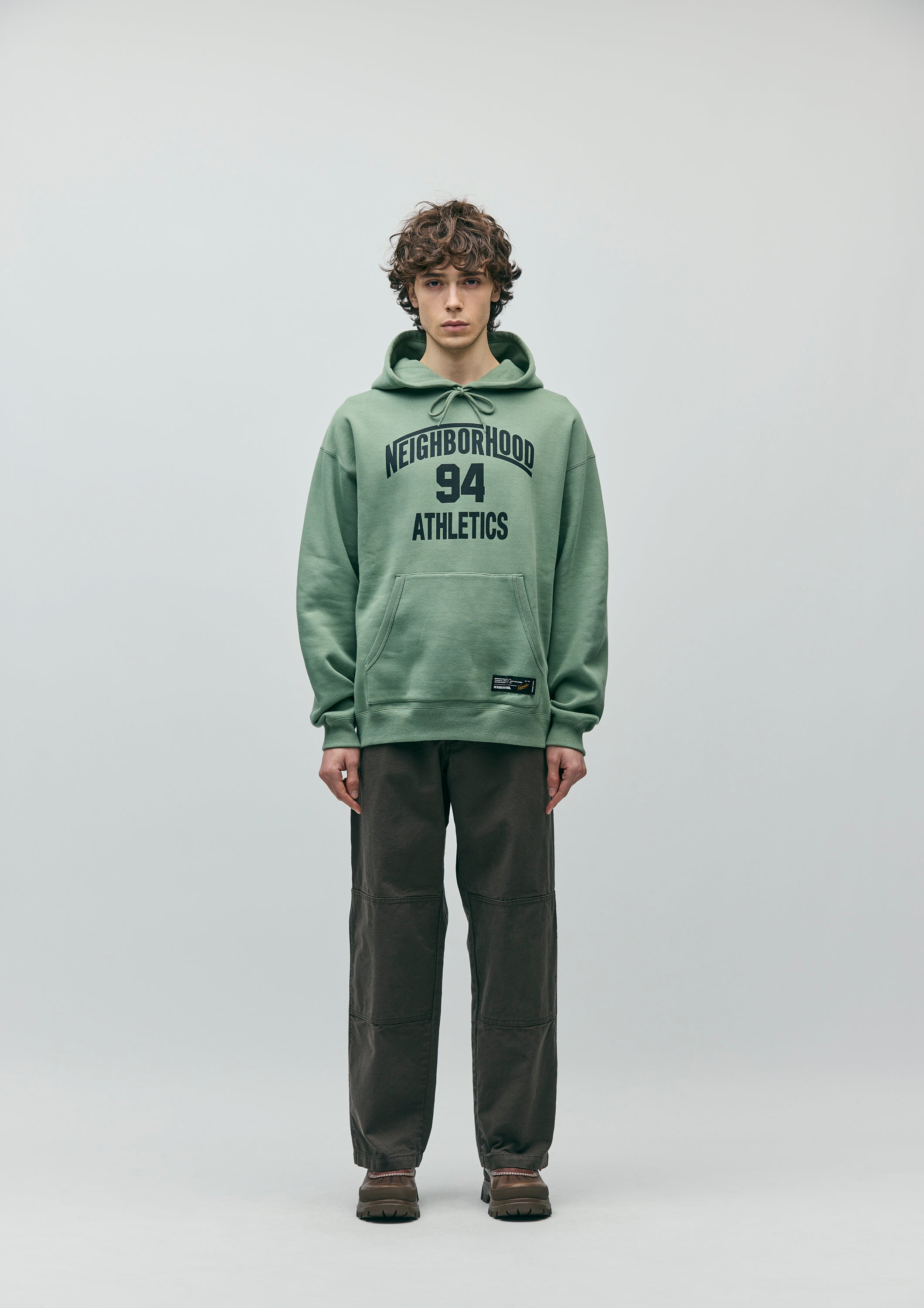 PLAIN SWEAT HOODIE LS