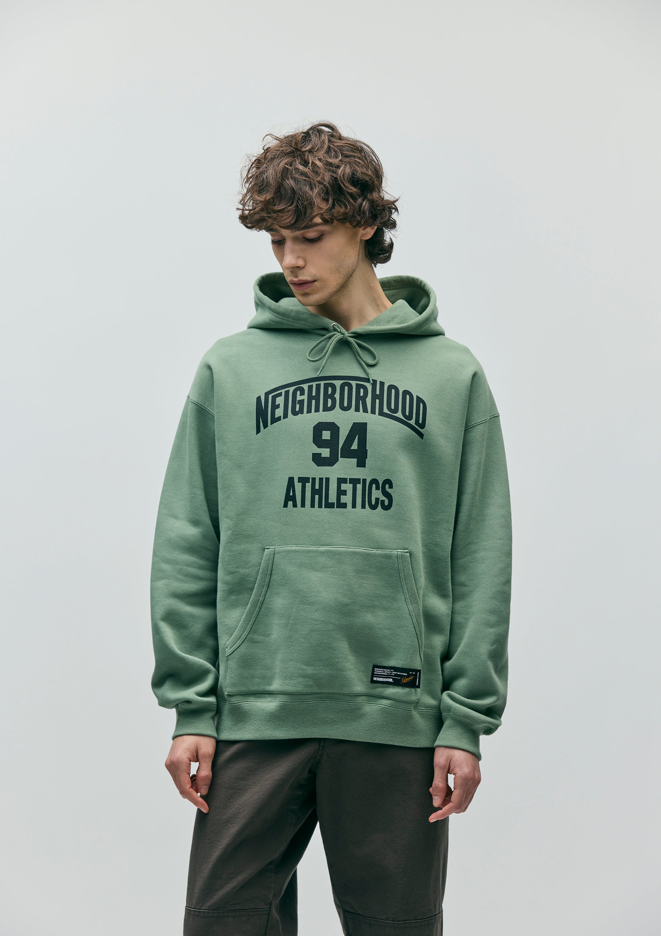 PLAIN SWEAT HOODIE LS