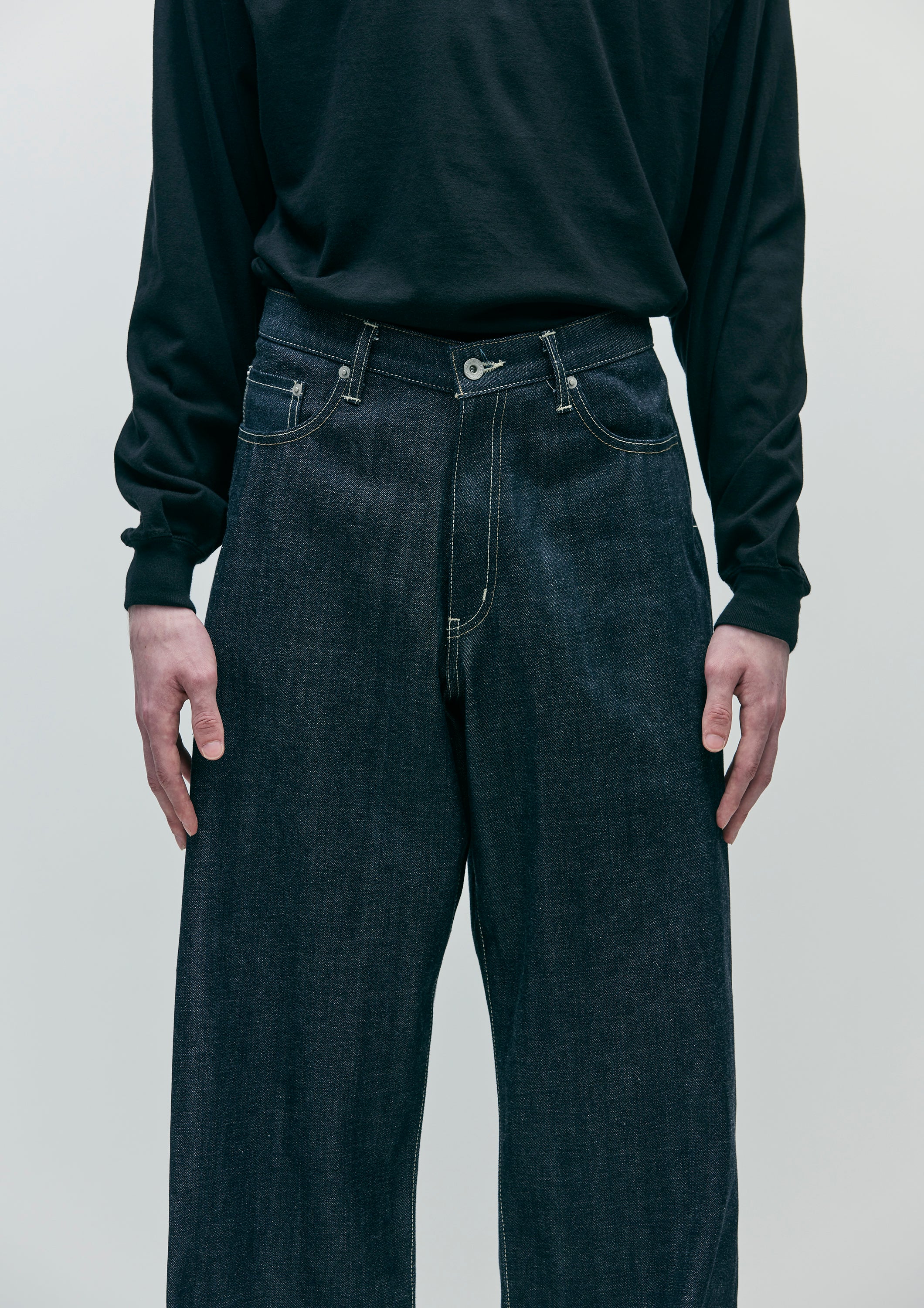 RIGID DENIM DP WIDE PANTS