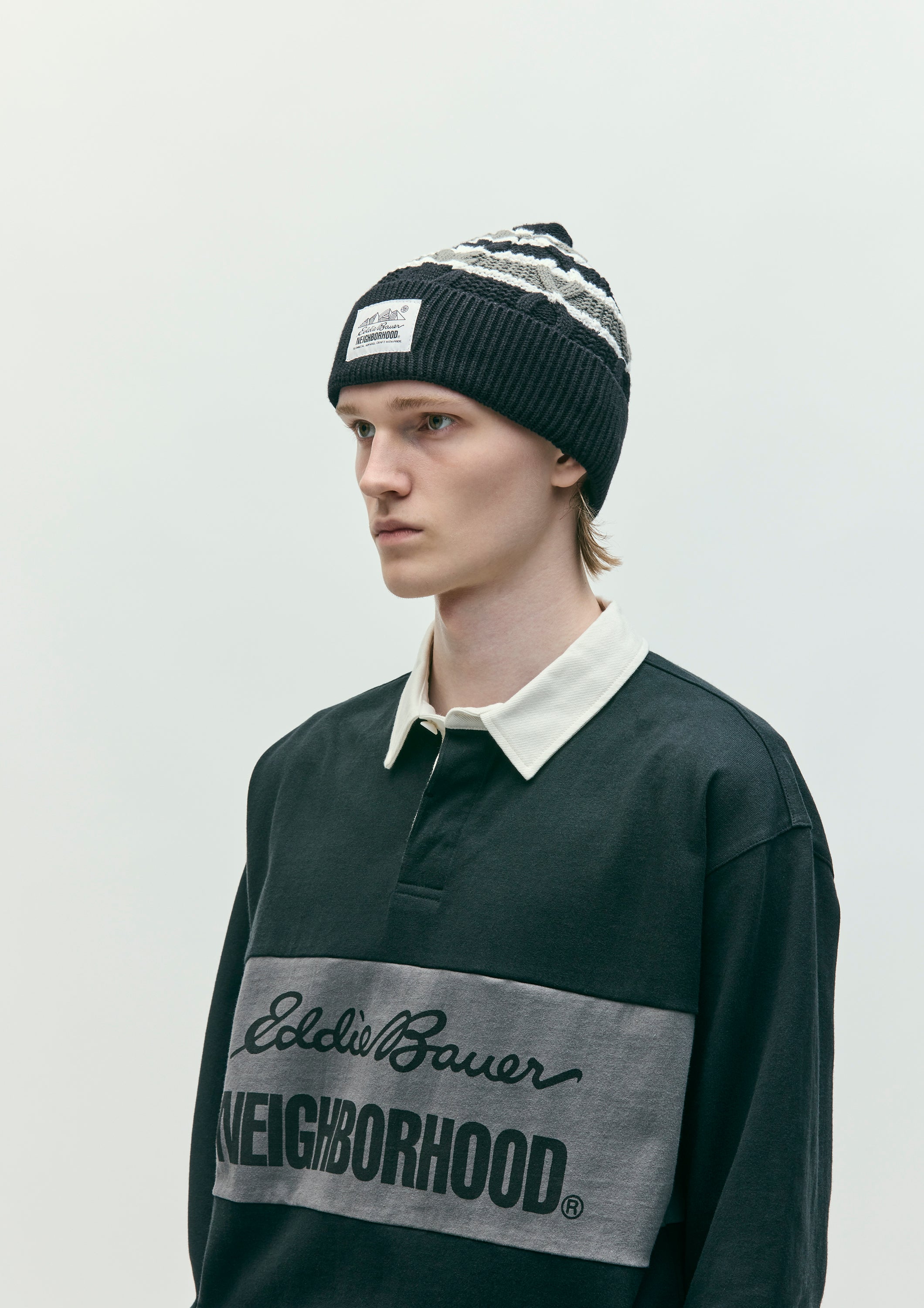 NH X EDDIE BAUER . BORDER CABLE BEANIE