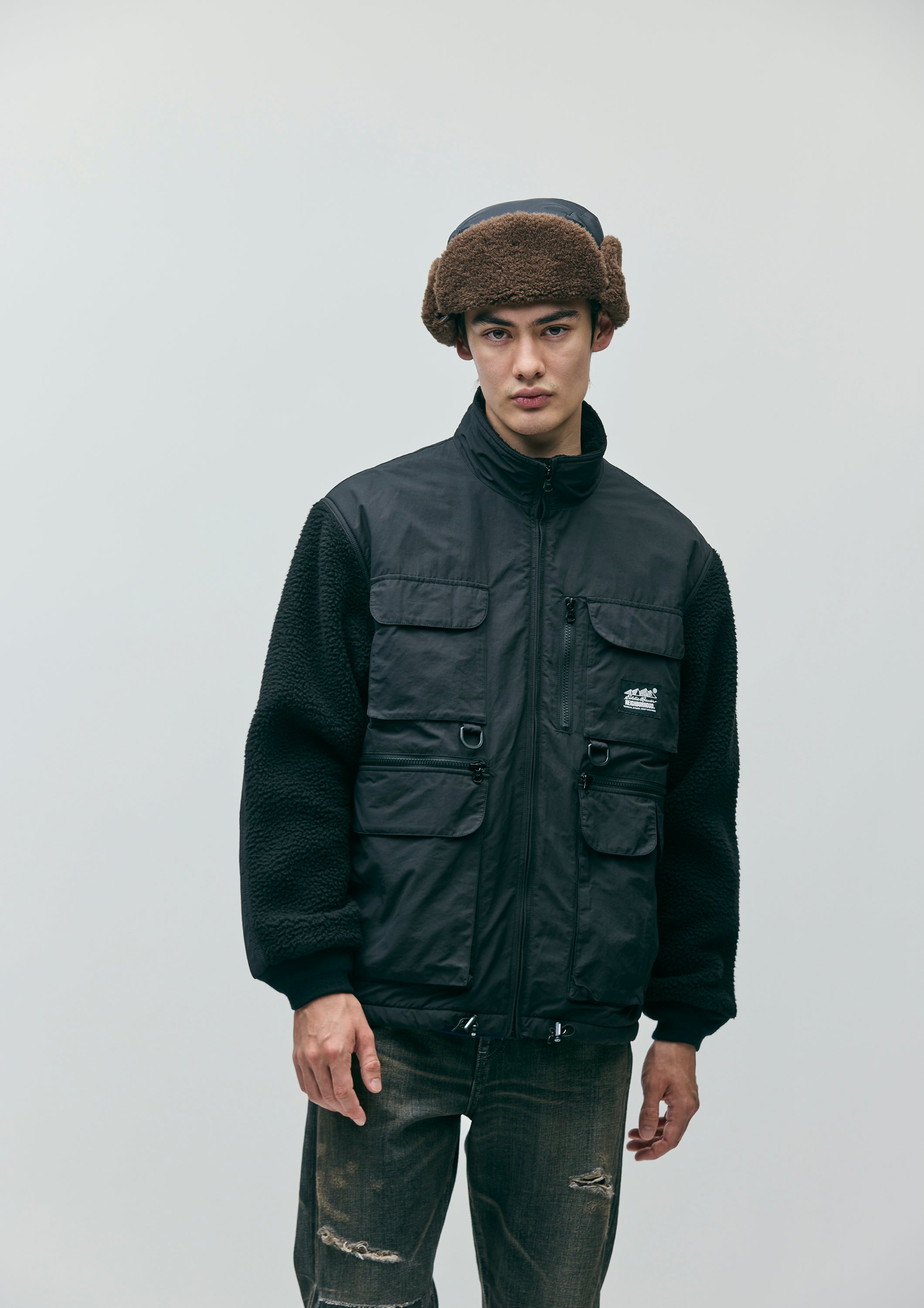 NH X EDDIE BAUER . FLEECE FISHING JACKET