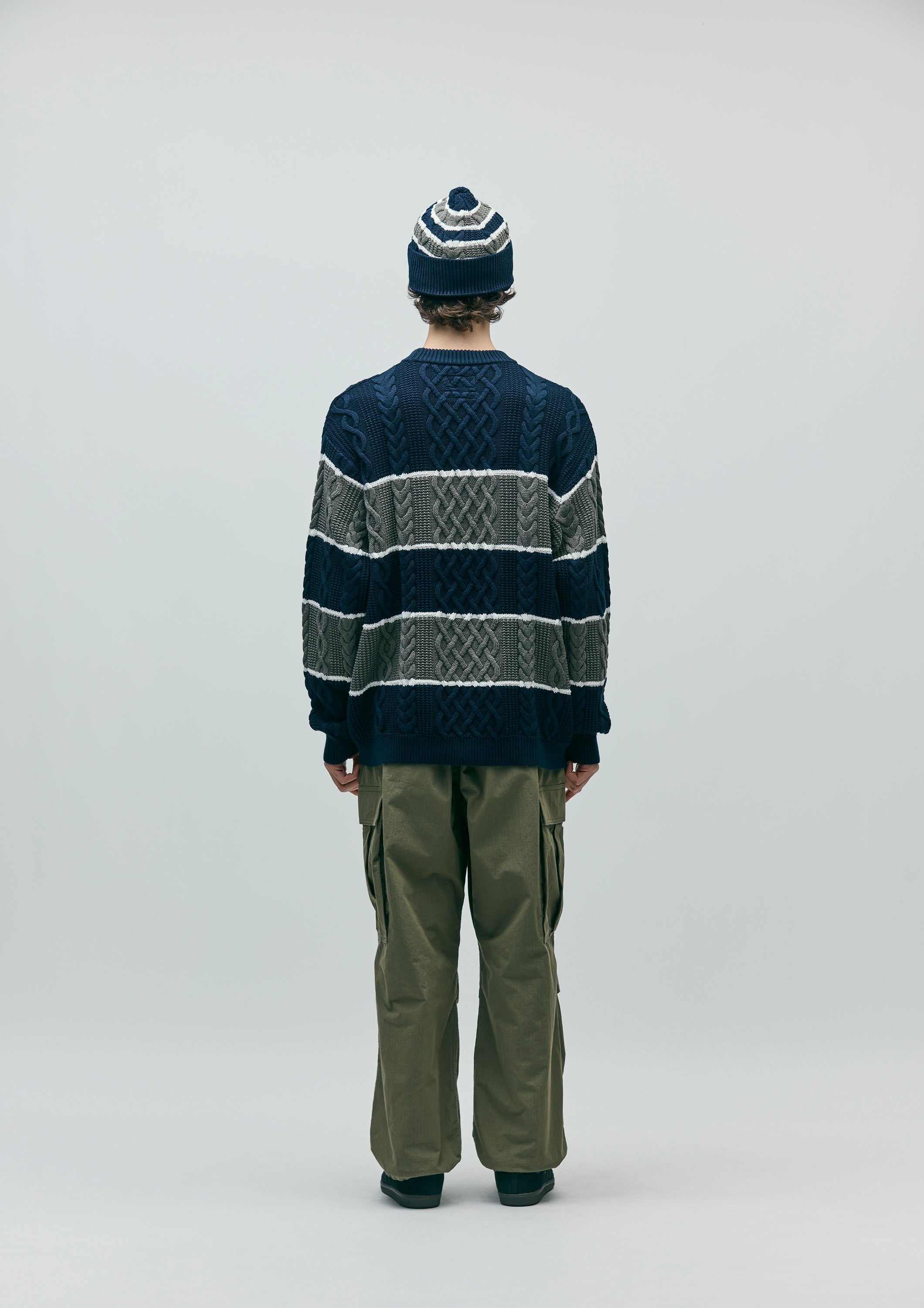 NH X EDDIE BAUER . BORDER CABLE KNIT