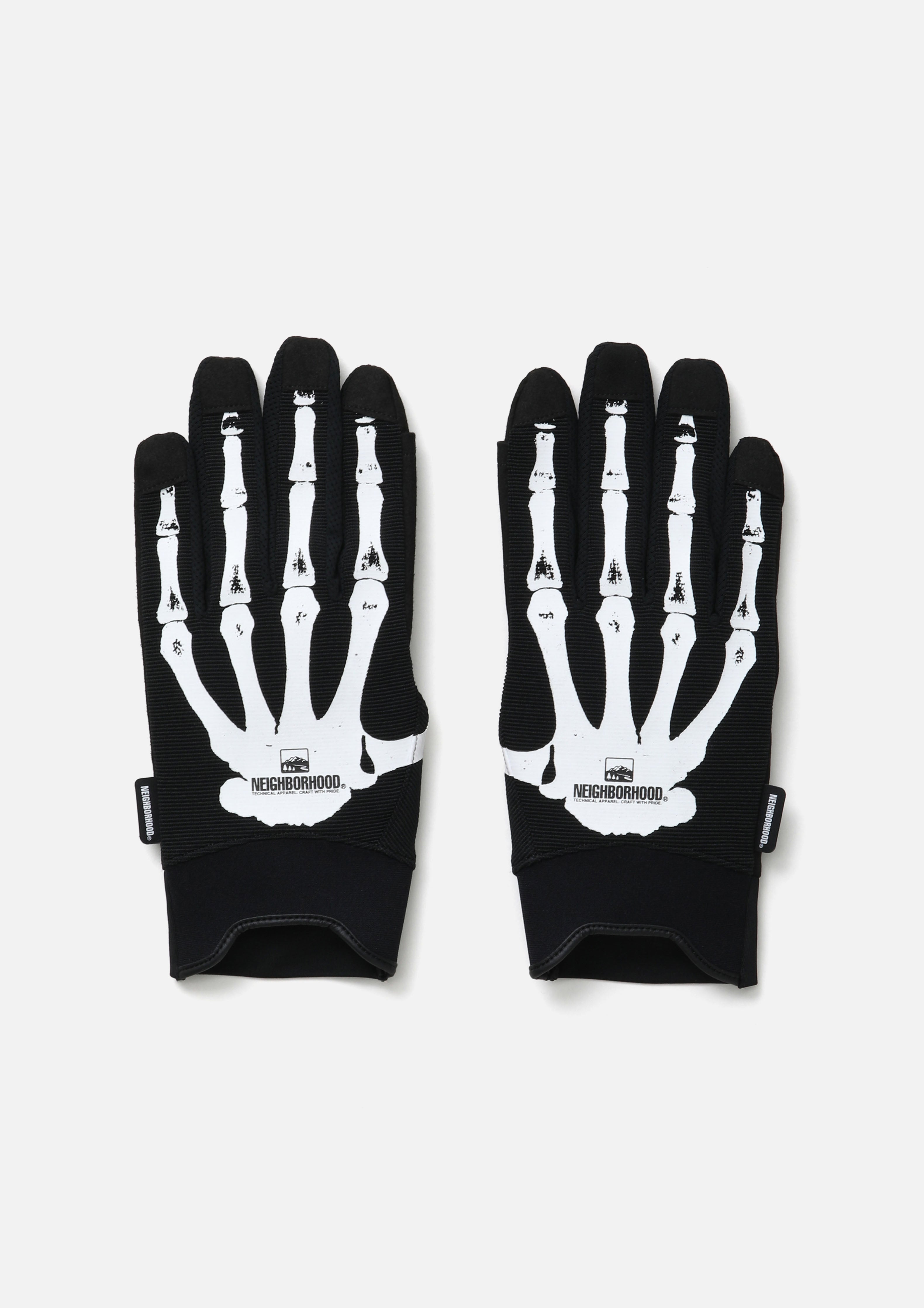 小物 SIZE:M NEIGHBORHOOD Emblem Gloves Black ACTIVE GLOVE
