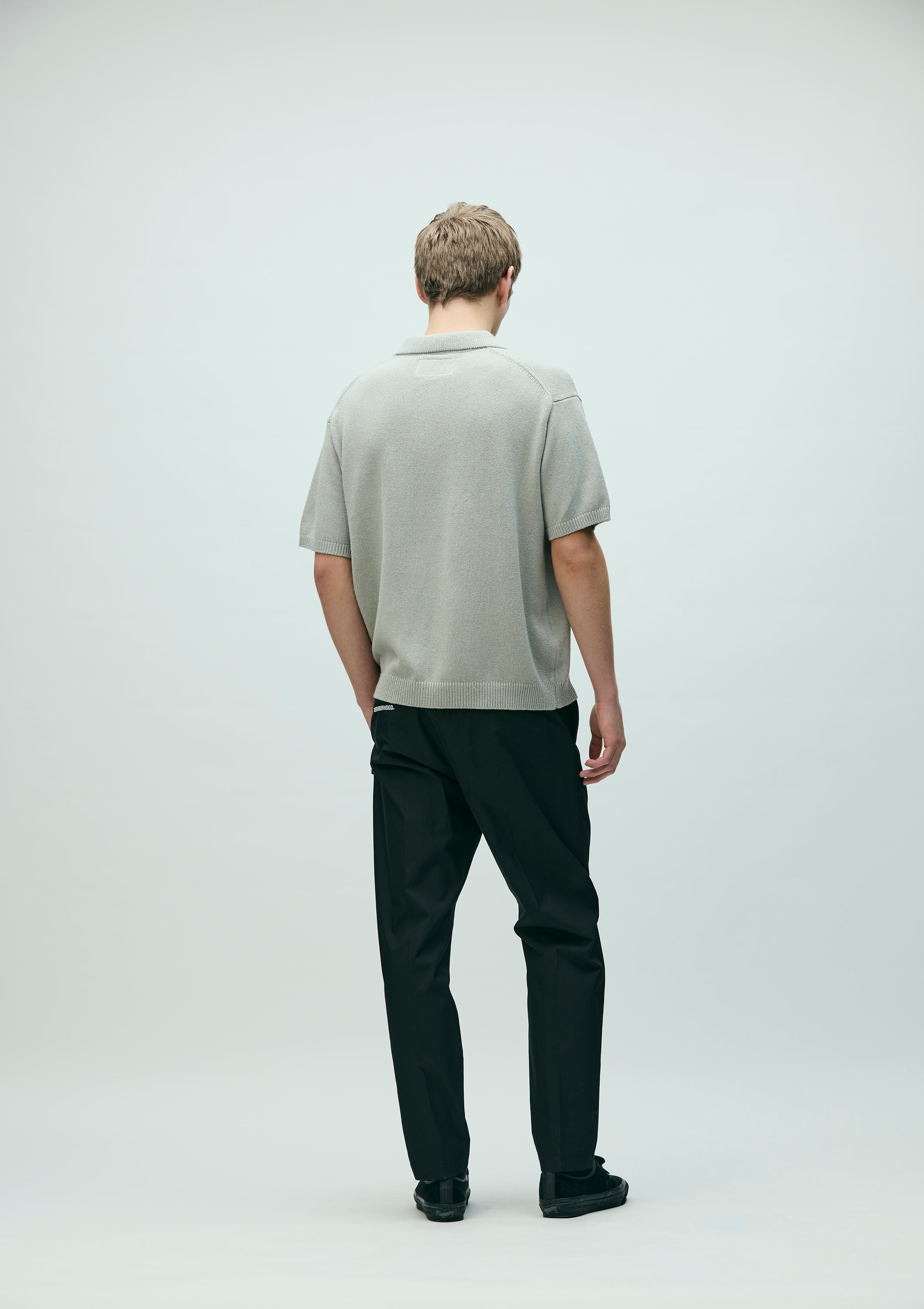 KNIT POLO SS
