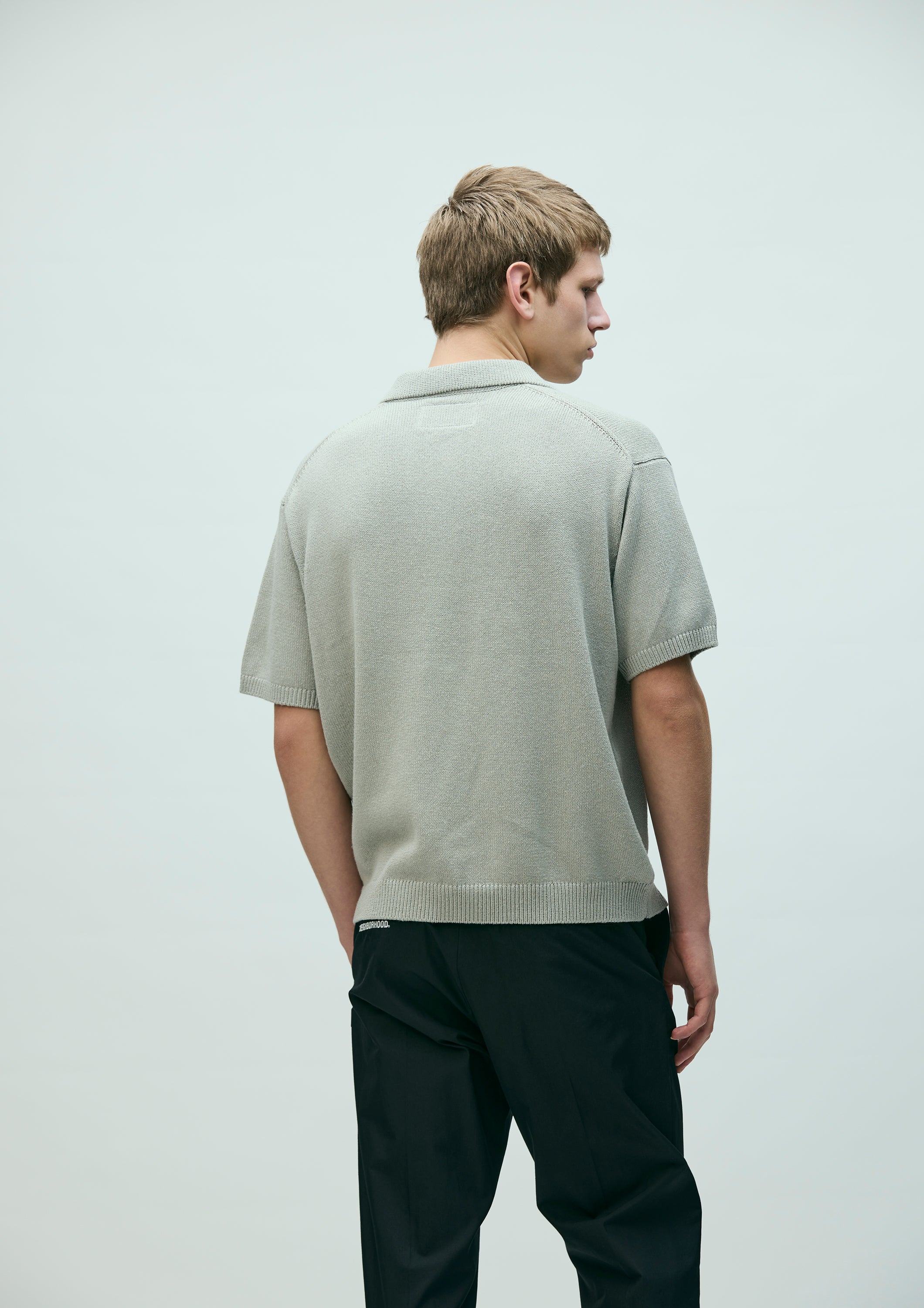 KNIT POLO SS